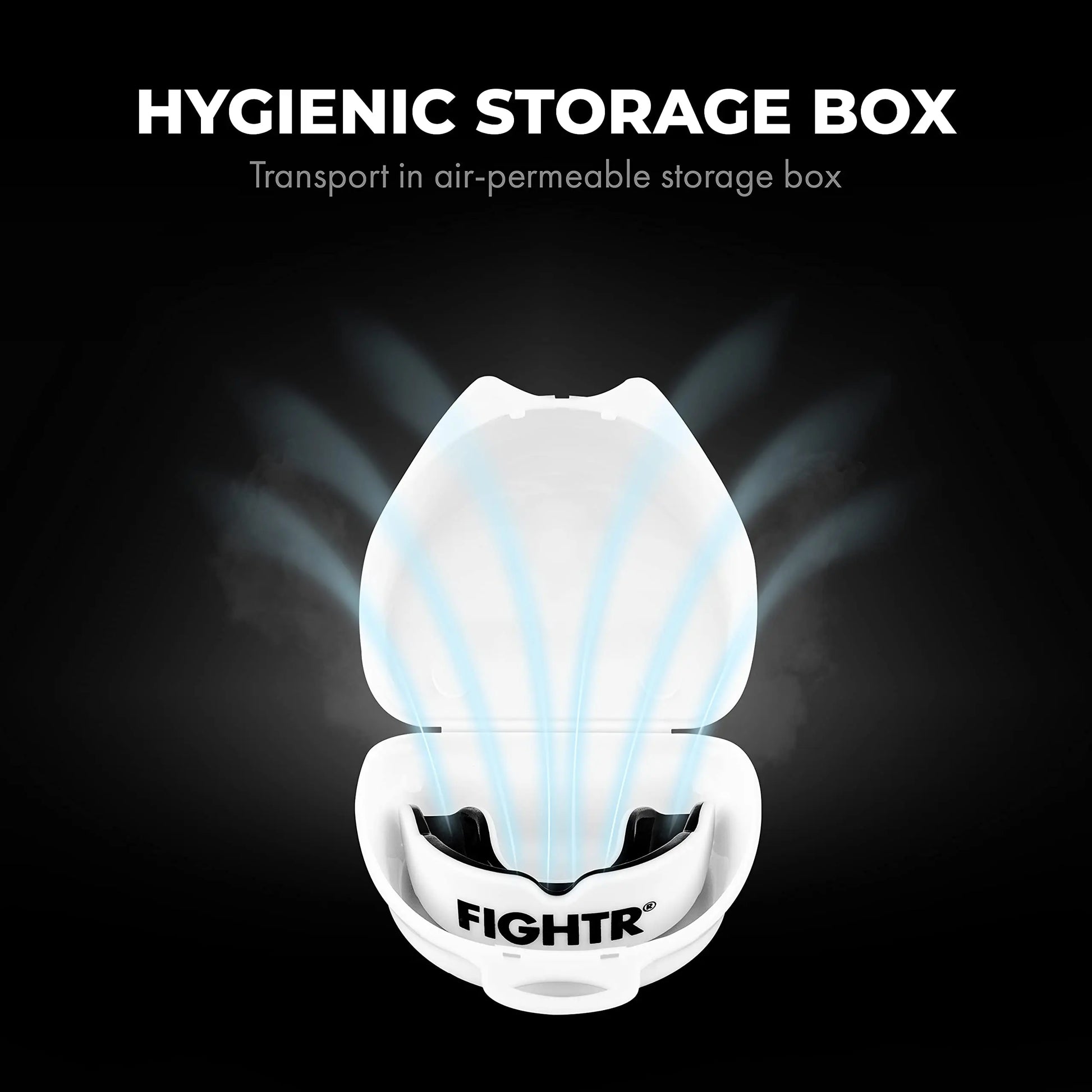 FIGHTR® Premium Mouth Guard - for Excellent Breathing & Easy to fit | Sports Mouth Guard for Boxing, MMA, Football, Lacrosse, Hockey and Other Sports | incl. hygienic Box The Champ Gear