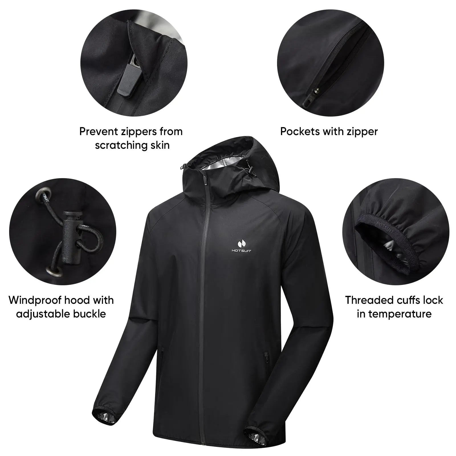 HOTSUIT Sauna Suit for Men Weight Loss Sweat Suit Boxing Exercise Sweat Sauna Jacket Pants - The Champ Gear