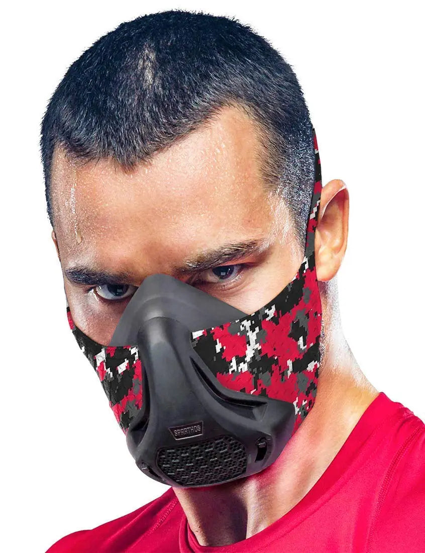 Sparthos High Altitude Mask - Simulate High Altitudes - for Gym, Cardio, Fitness, Running, Endurance and HIIT Training [16 Breathing Levels] The Champ Gear