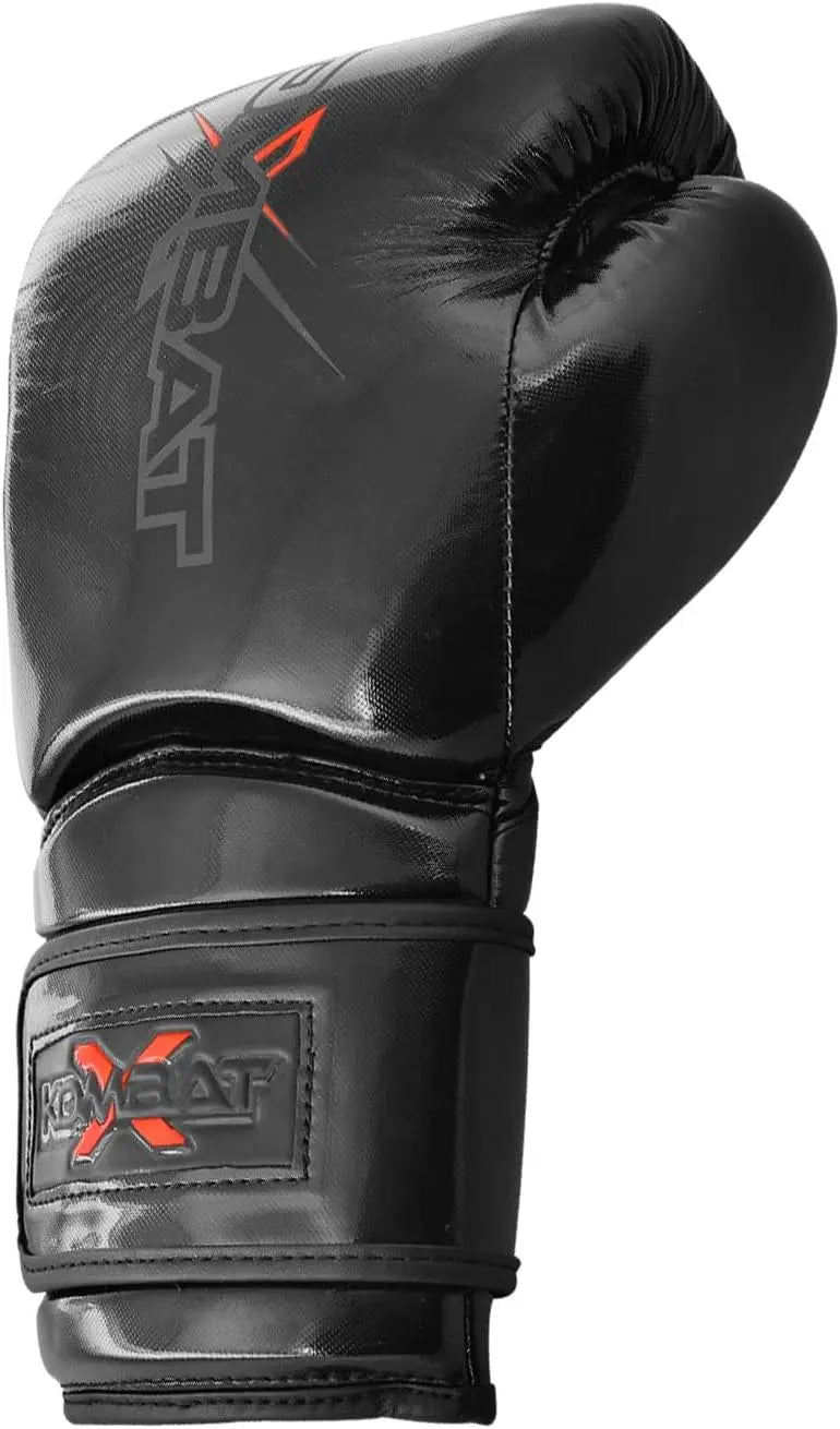KombatX Boxing Gloves for Men and Women Suitable for Boxing Kickboxing Mixed Martial Arts Muay Thai MMA Heavy Bag Training (Black, 12oz,14oz,16oz) The Champ Gear