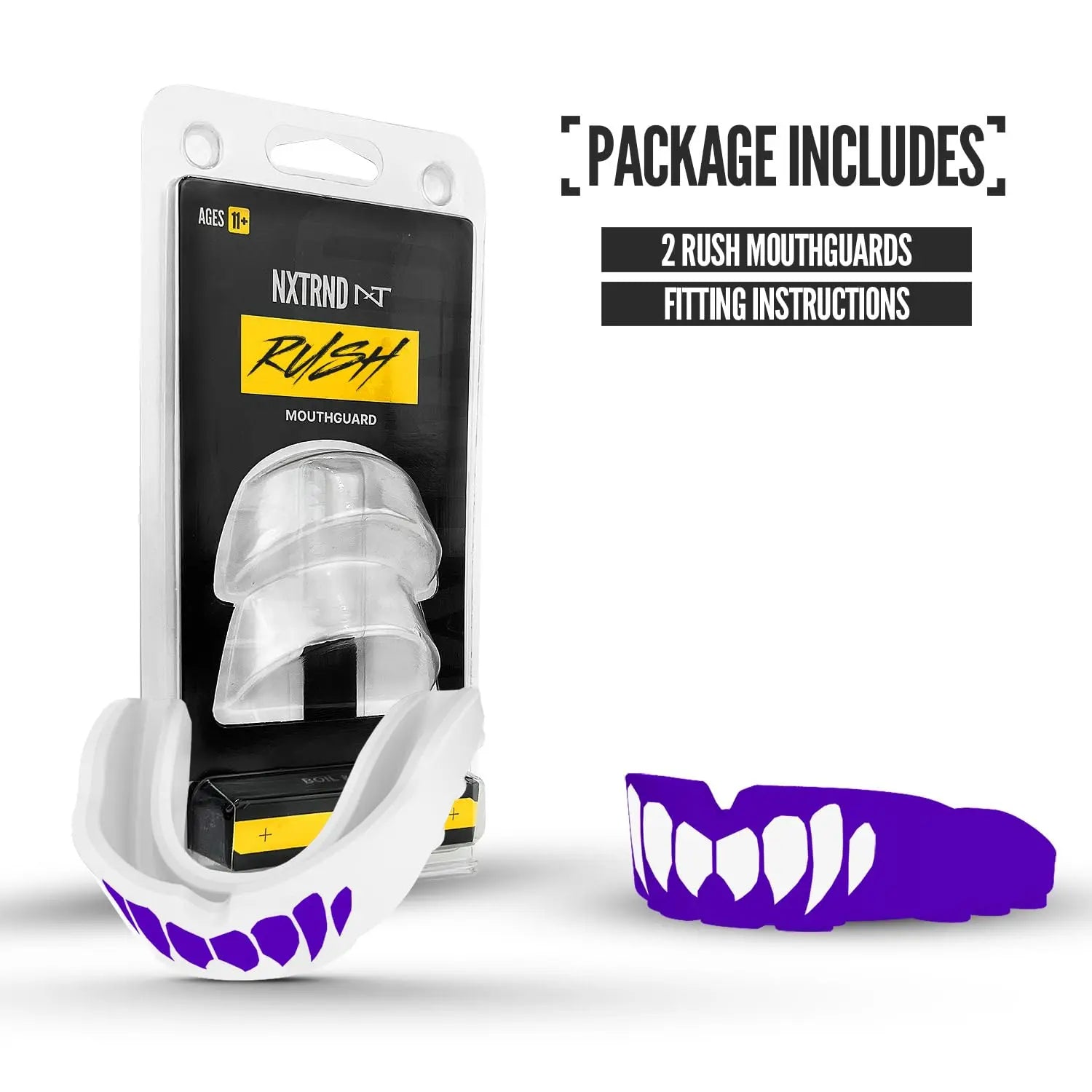 2 Pack Nxtrnd Rush Mouth Guard for Boxing and Other Sports (Neon Yellow) The Champ Gear
