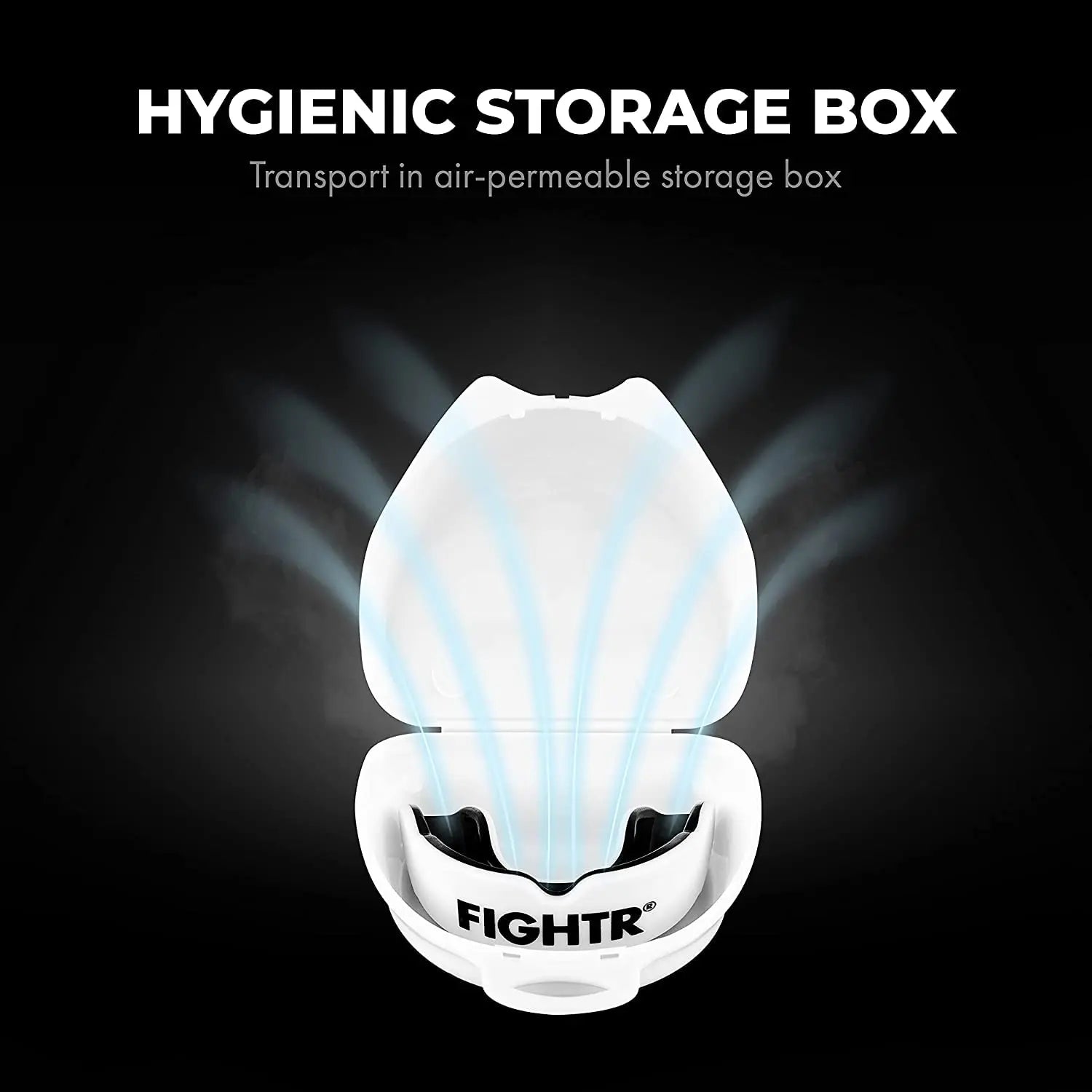 FIGHTR® Premium Mouth Guard - for Excellent Breathing & Easy to fit | Sports Mouth Guard for Boxing, MMA, Football, Lacrosse, Hockey and Other Sports | incl. hygienic Box The Champ Gear