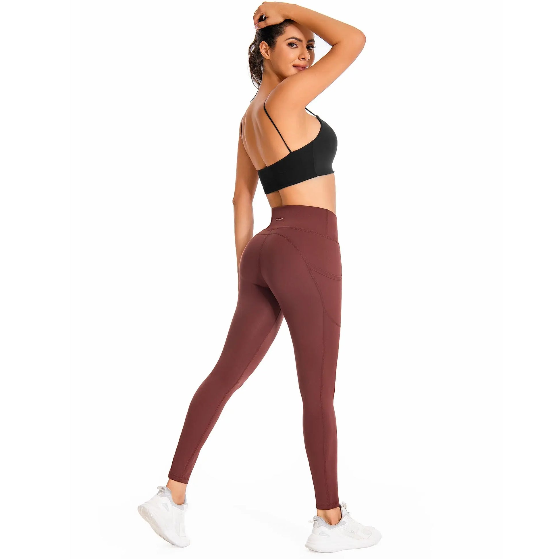 GymCope Leggings for Women with Tummy Control, 3 Pockets Yoga Pants, Non-See-Through Fabric for Yoga, Running, Gym The Champ Gear