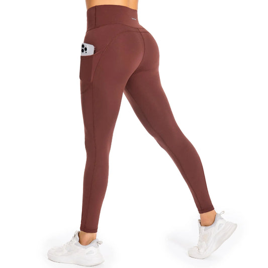 GymCope Leggings for Women with Tummy Control, 3 Pockets Yoga Pants, Non-See-Through Fabric for Yoga, Running, Gym The Champ Gear
