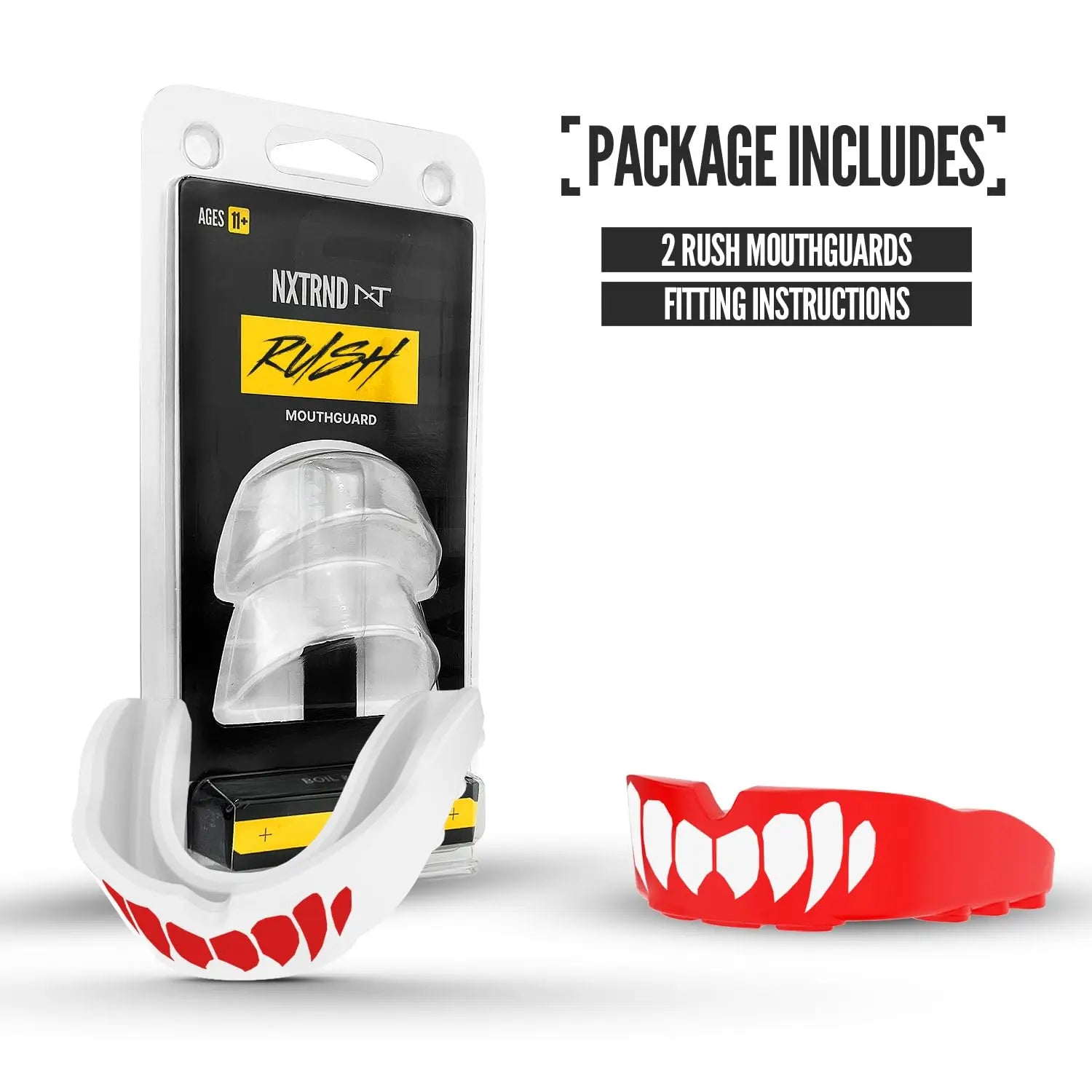 2 Pack Nxtrnd Rush Mouth Guard for Boxing and Other Sports (Neon Yellow) The Champ Gear
