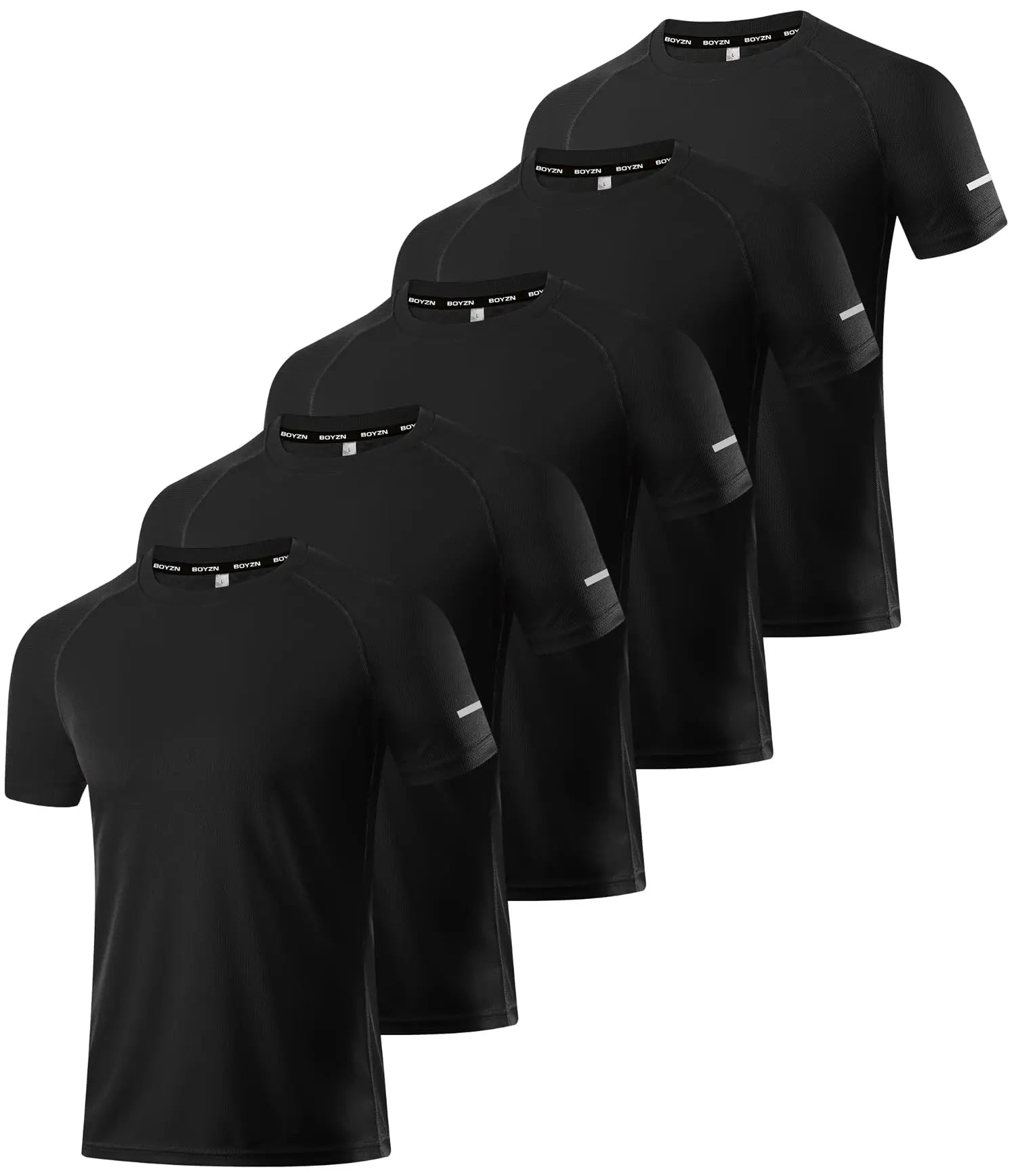 Boyzn 1, 3 or 5 Pack Men's Workout Running Shirts, Dry Fit Moisture Wicking T-Shirts, Sports Gym Athletic Short Sleeve Shirts The Champ Gear