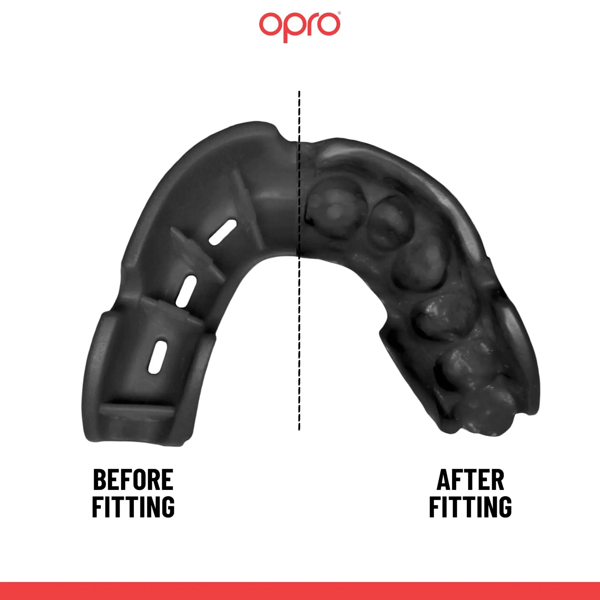 OPRO Silver Level Jawz Adult and Youth Sports Mouthguard With Case, Gum Shield Featuring Revolutionary Fitting Technology for Hockey, Rugby, Boxing MMA, BJJ, Karate, Judo, UFC (Black/Silver, Adult) The Champ Gear