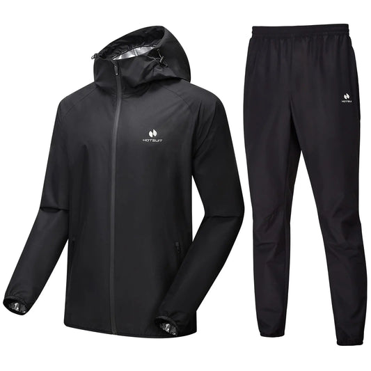 HOTSUIT Sauna Suit for Men Weight Loss Sweat Suit Boxing Exercise Sweat Sauna Jacket Pants - The Champ Gear