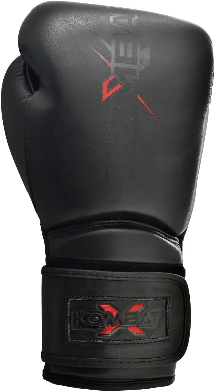 KombatX Boxing Gloves for Men and Women Suitable for Boxing Kickboxing Mixed Martial Arts Muay Thai MMA Heavy Bag Training (Black, 12oz,14oz,16oz) The Champ Gear