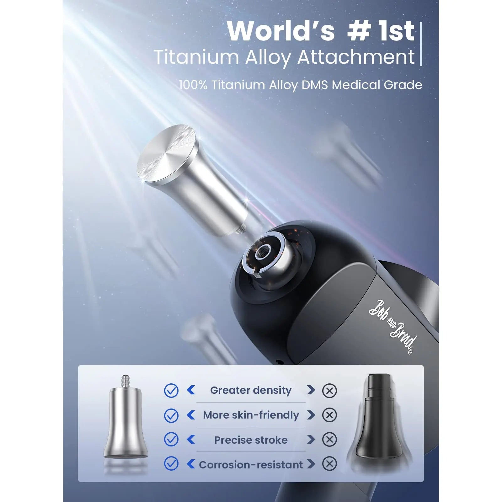 Bob and Brad X6 Pro Massage Gun Deep Tissue Percussion with Metal Head for Athletes, Professional Muscle Massage Gun, Electric Massager Gun with Portable Case The Champ Gear