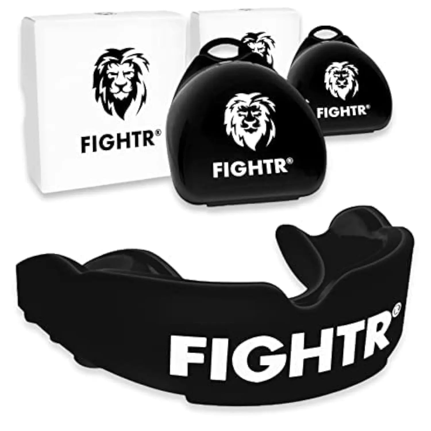 FIGHTR® Premium Mouth Guard - for Excellent Breathing & Easy to fit | Sports Mouth Guard for Boxing, MMA, Football, Lacrosse, Hockey and Other Sports | incl. hygienic Box The Champ Gear