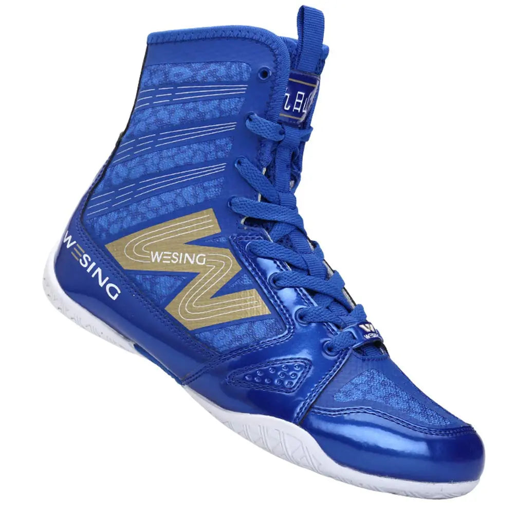 wesing Boxing Shoes Kickboxing Footwears Training High-top Ankle Boot Shoes with Large Size The Champ Gear