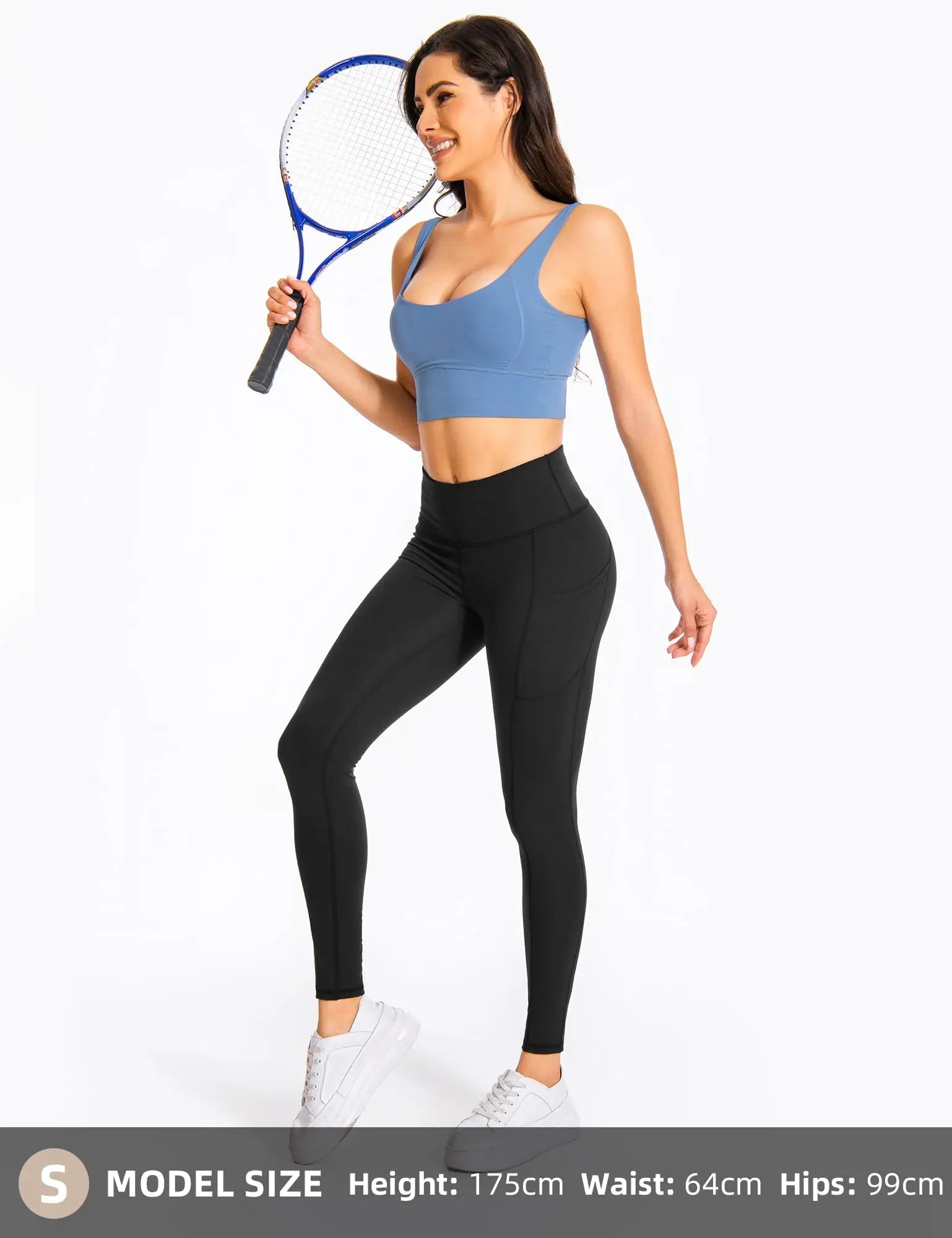 GymCope Leggings for Women with Tummy Control, 3 Pockets Yoga Pants, Non-See-Through Fabric for Yoga, Running, Gym The Champ Gear