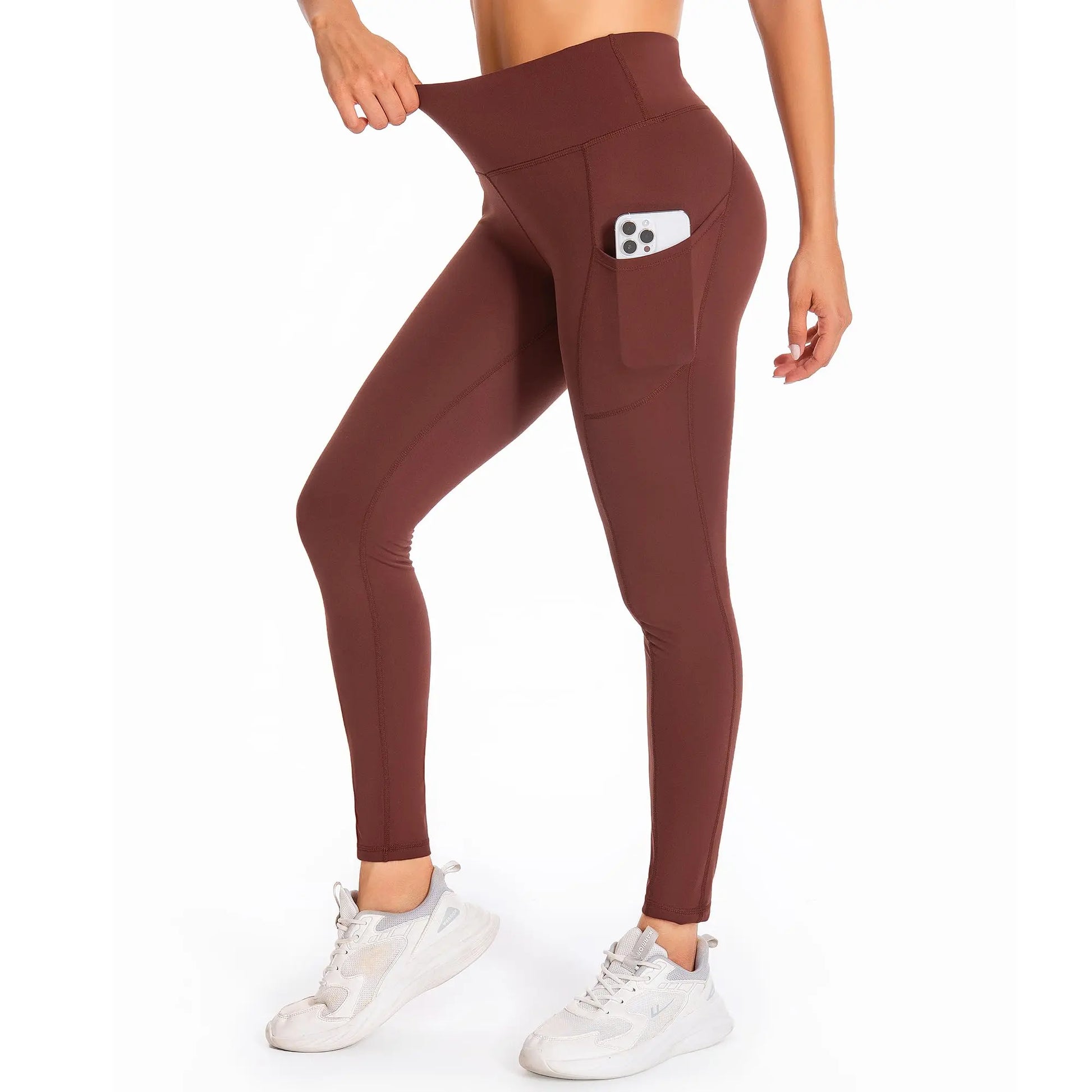 GymCope Leggings for Women with Tummy Control, 3 Pockets Yoga Pants, Non-See-Through Fabric for Yoga, Running, Gym The Champ Gear