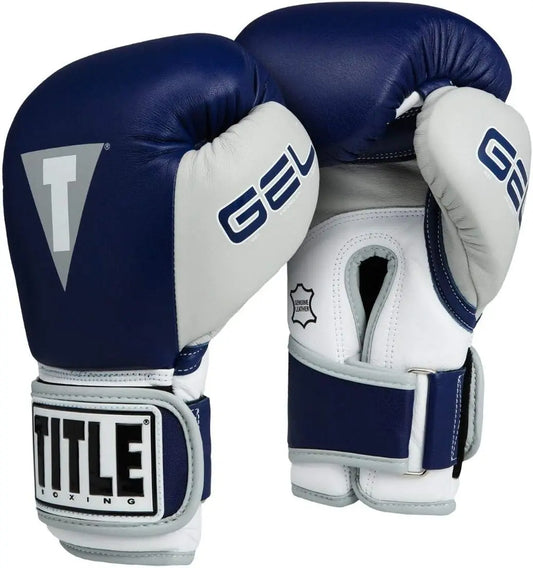 Title Boxing Gel World V2T Bag Gloves, Navy/Grey/White, Large The Champ Gear