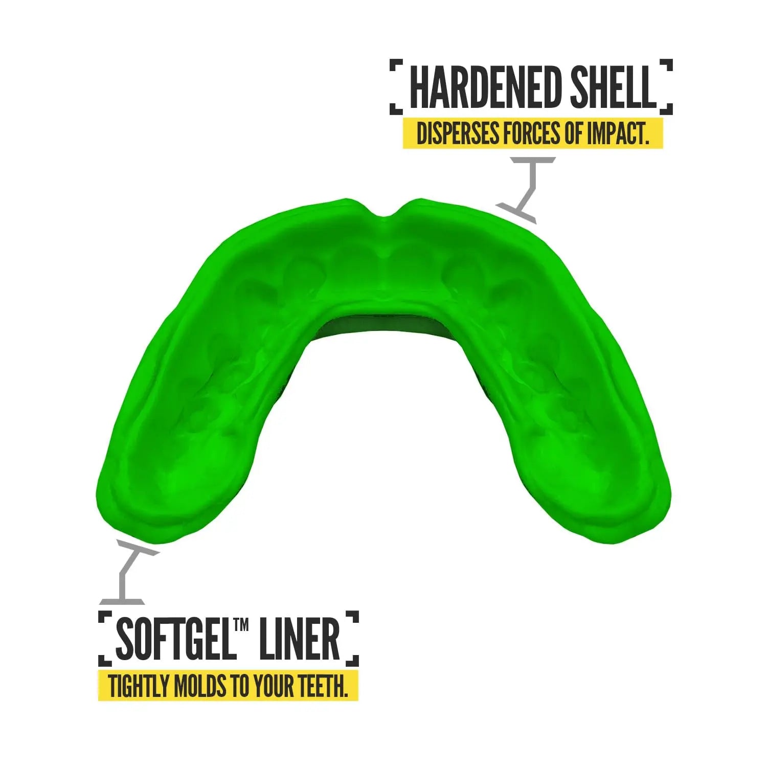 2 Pack Nxtrnd Rush Mouth Guard for Boxing and Other Sports (Neon Yellow) The Champ Gear