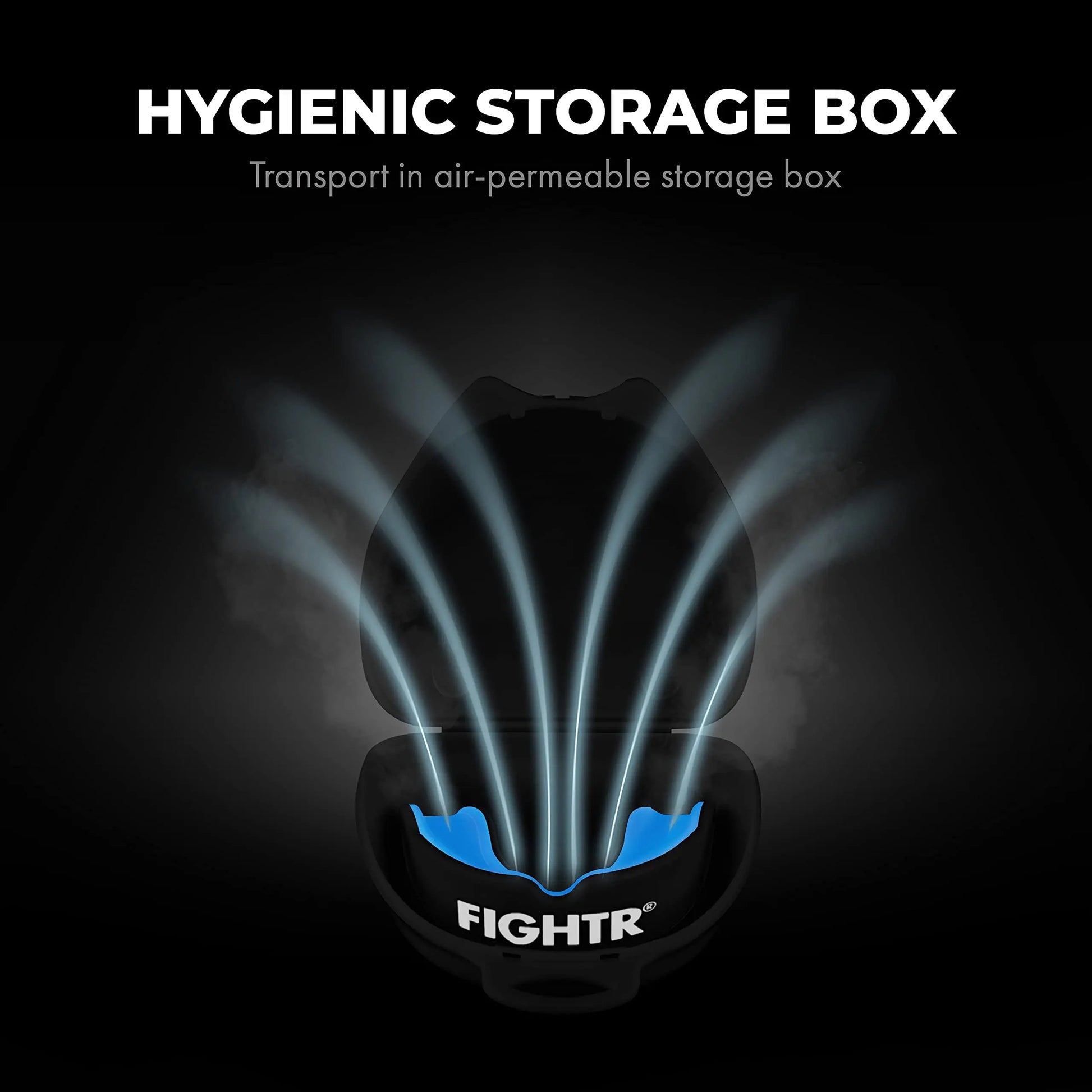 FIGHTR® Premium Mouth Guard - for Excellent Breathing & Easy to fit | Sports Mouth Guard for Boxing, MMA, Football, Lacrosse, Hockey and Other Sports | incl. hygienic Box The Champ Gear