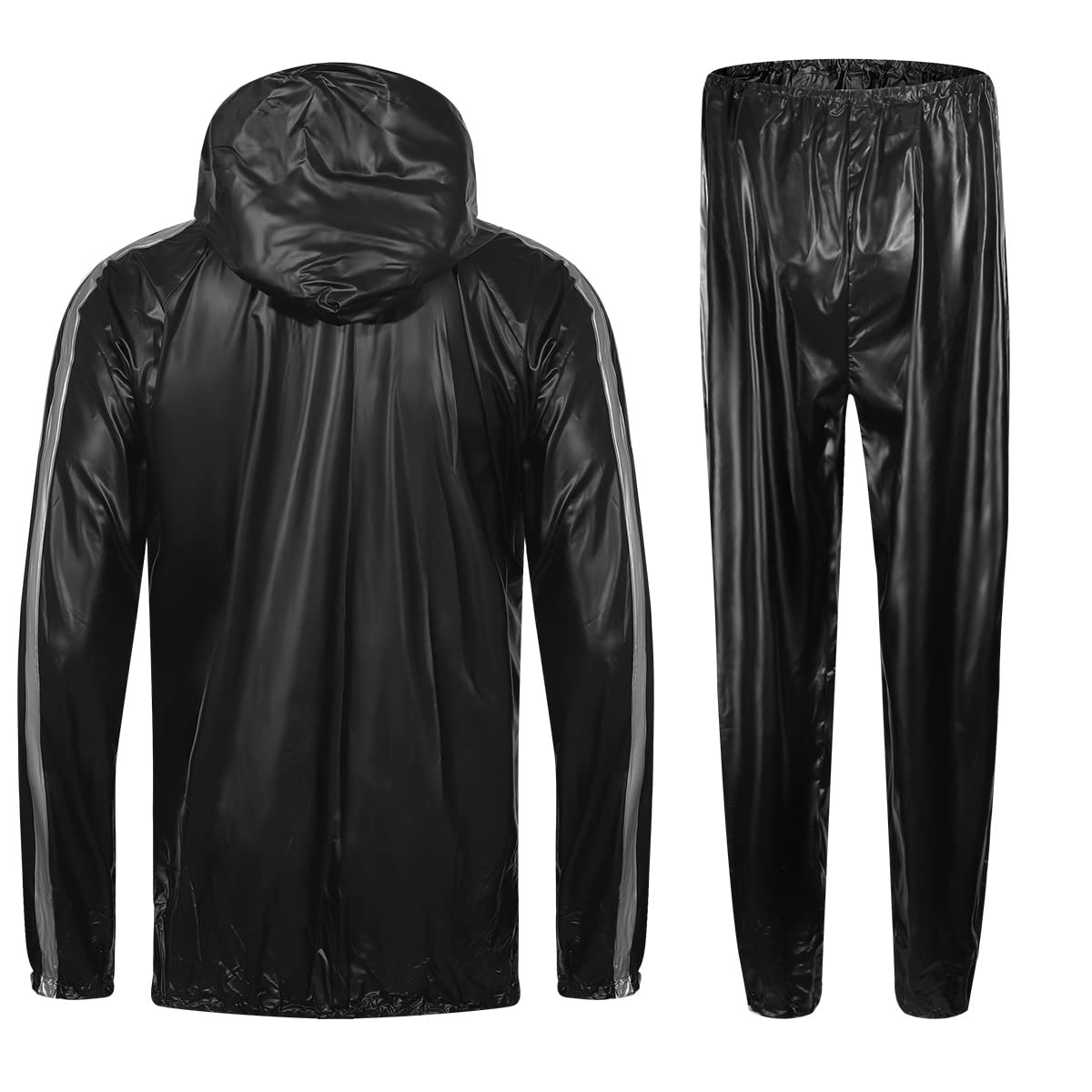REEDBEEK Anti-Rip Sauna Suit Weight Loss Sweat Suit with Hood Boxing Training Gym Jacket Top Pant Workout Men and Women The Champ Gear