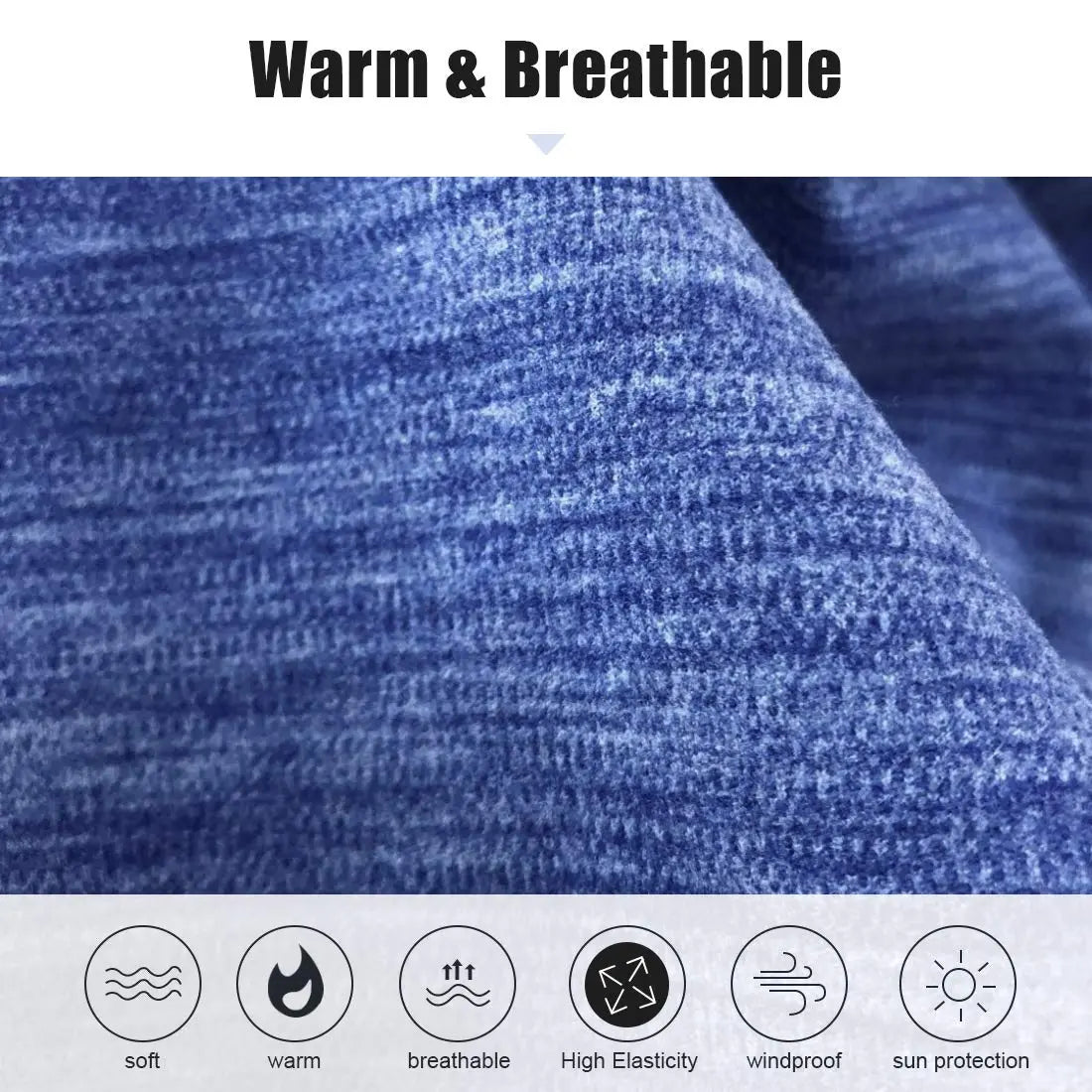 KGC 2 Pack Winter Neck Warmer Gaiter,Soft Fleece Windproof Face Cover Mask Scarf Bandana for Men & Women Outdoor Sports The Champ Gear