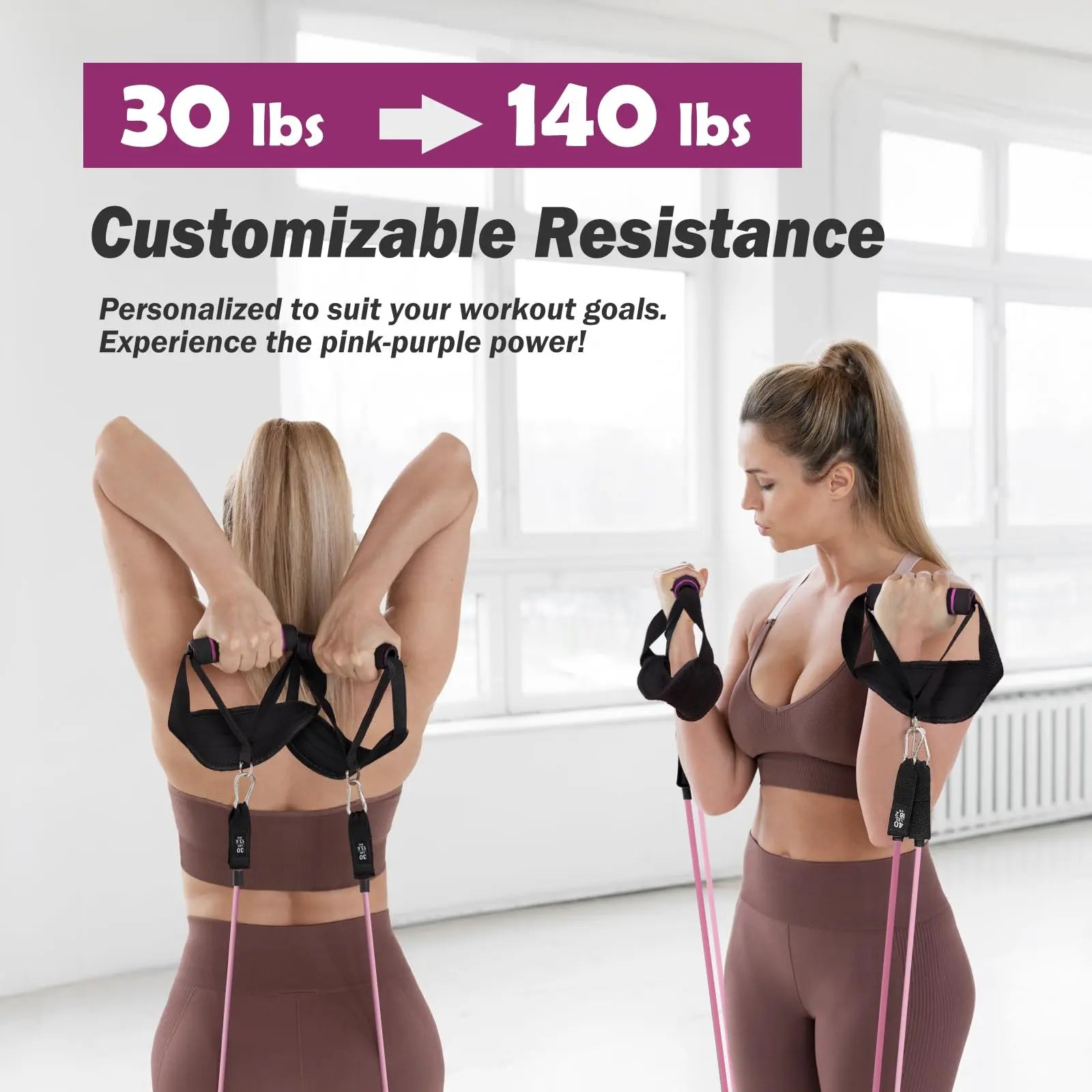 Upgraded Pilates Bar Kit with Resistance Bands Natural Latex for Women & Men, Heavy-Duty Stainless Steel Multifunctional Yoga Pilates Stick for Home Gym Exercise Fitness Equipment Full-Body Workouts The Champ Gear