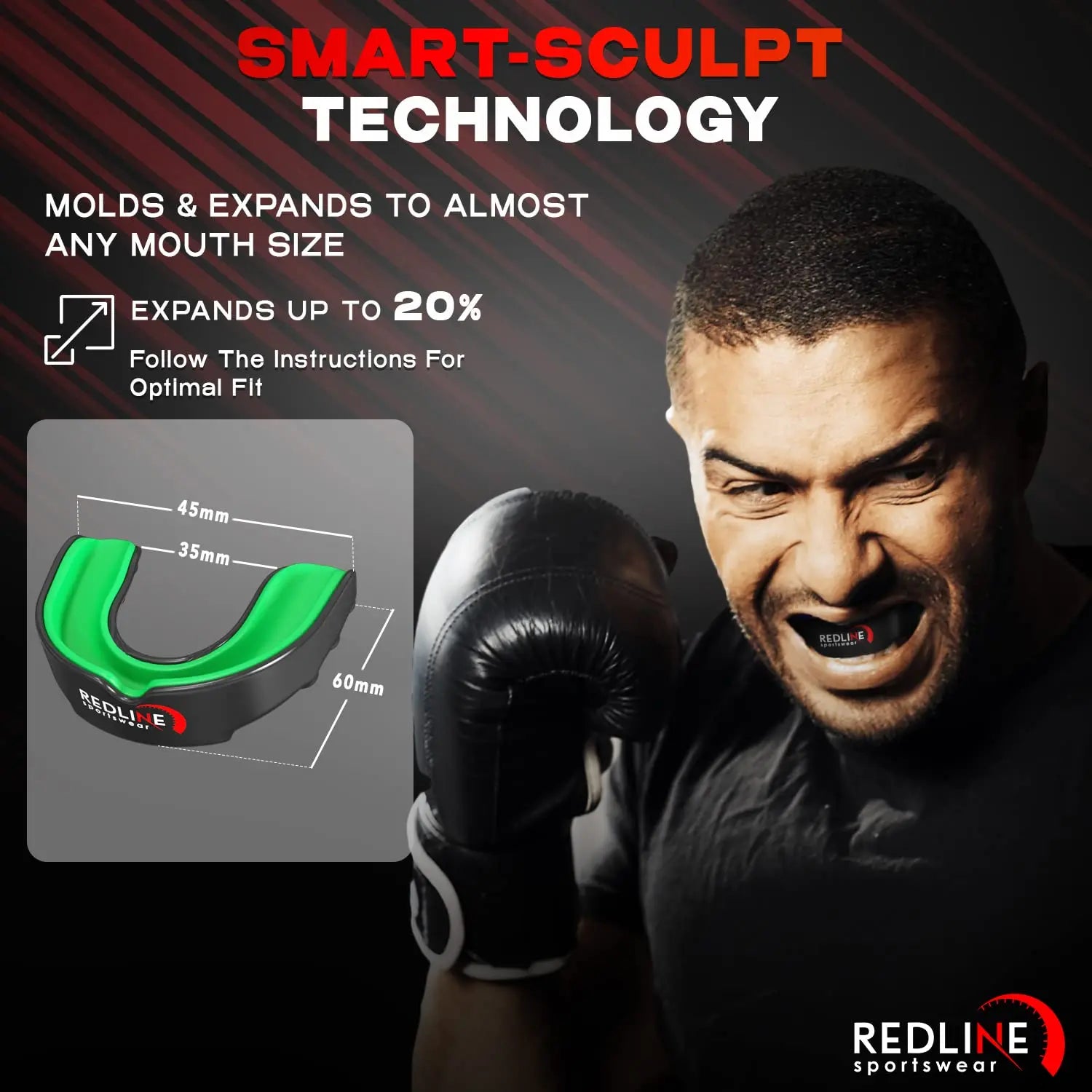 Premium Custom Molded Boxing Mouth Guard with case, Professional Mouth Guard for Braces for Sports | BPA Free Sports Mouth Guard for Football, Hockey, Lacrosse | Mouthpiece for Kids, Adult & Youth The Champ Gear