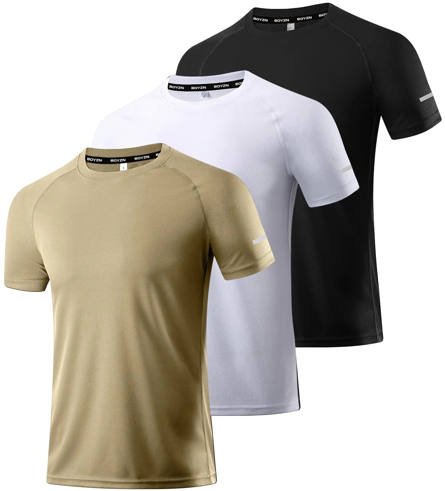 Boyzn 1, 3 or 5 Pack Men's Workout Running Shirts, Dry Fit Moisture Wicking T-Shirts, Sports Gym Athletic Short Sleeve Shirts The Champ Gear