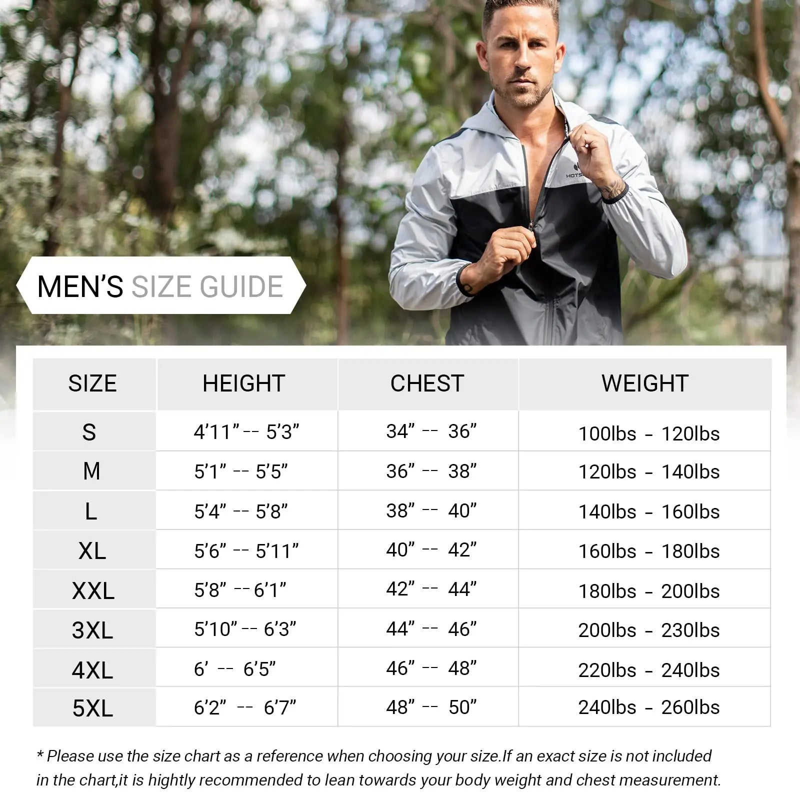 HOTSUIT Men's Sauna Suit - Full Body Sweat Jacket & Pants - The Champ Gear