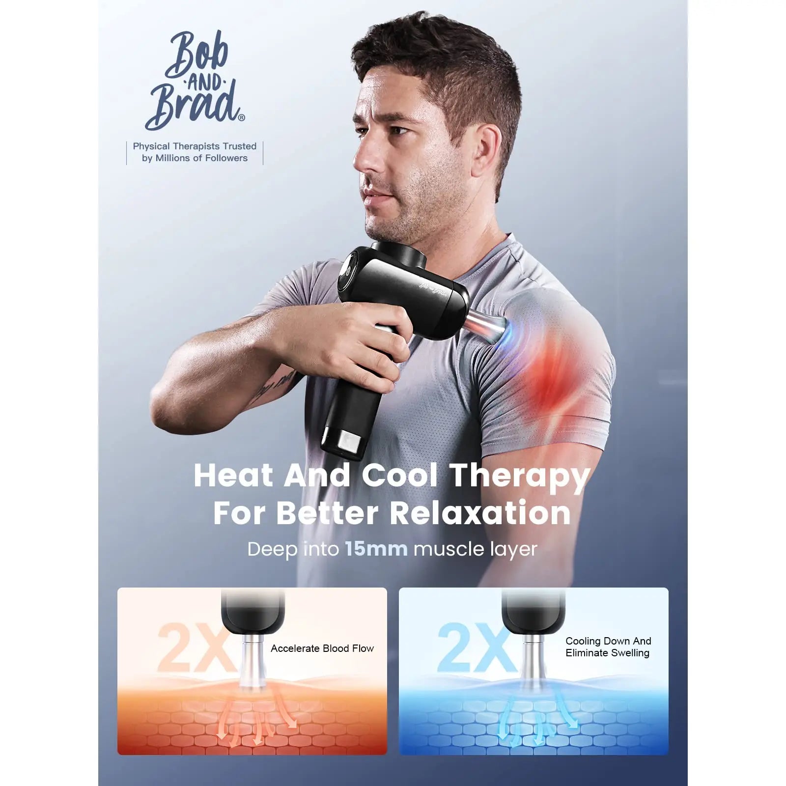 Bob and Brad X6 Pro Massage Gun Deep Tissue Percussion with Metal Head for Athletes, Professional Muscle Massage Gun, Electric Massager Gun with Portable Case The Champ Gear