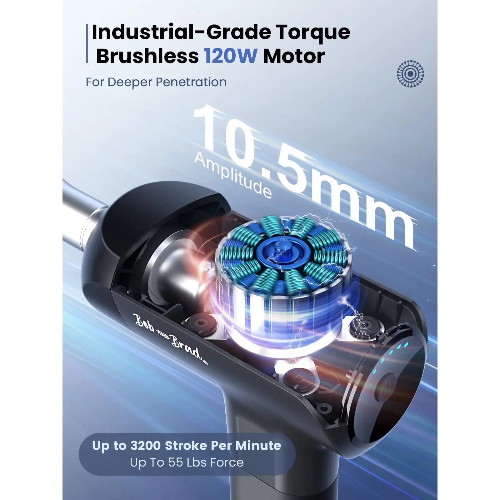 Bob and Brad X6 Pro Massage Gun Deep Tissue Percussion with Metal Head for Athletes, Professional Muscle Massage Gun, Electric Massager Gun with Portable Case The Champ Gear