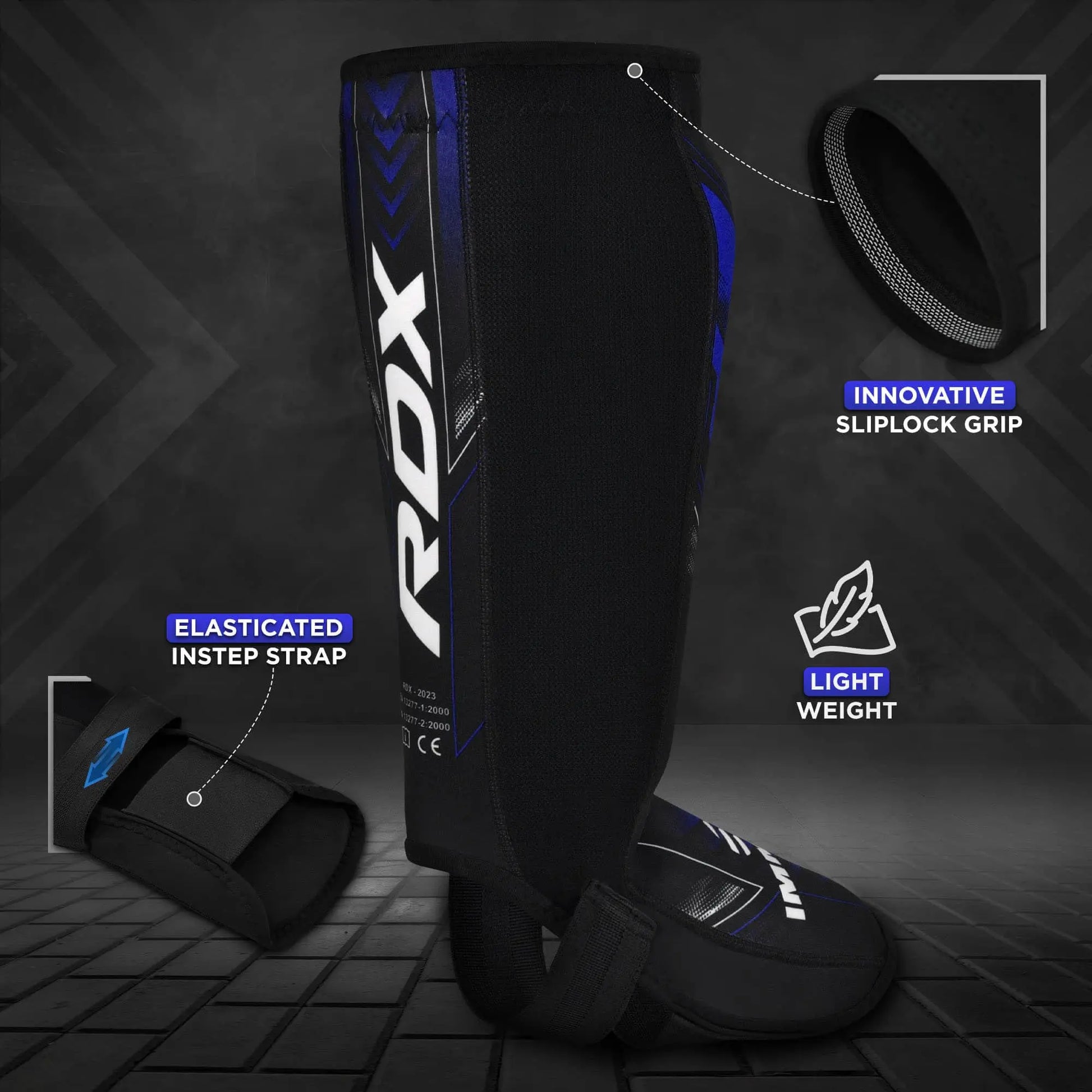 RDX IMMAF Approved Shin Guards, Competition Level Neoprene Shin Pads for Sparring and Grappling, MMA Muay Thai Kickboxing Training, Professional Shin Insteps Protection, Men Women The Champ Gear