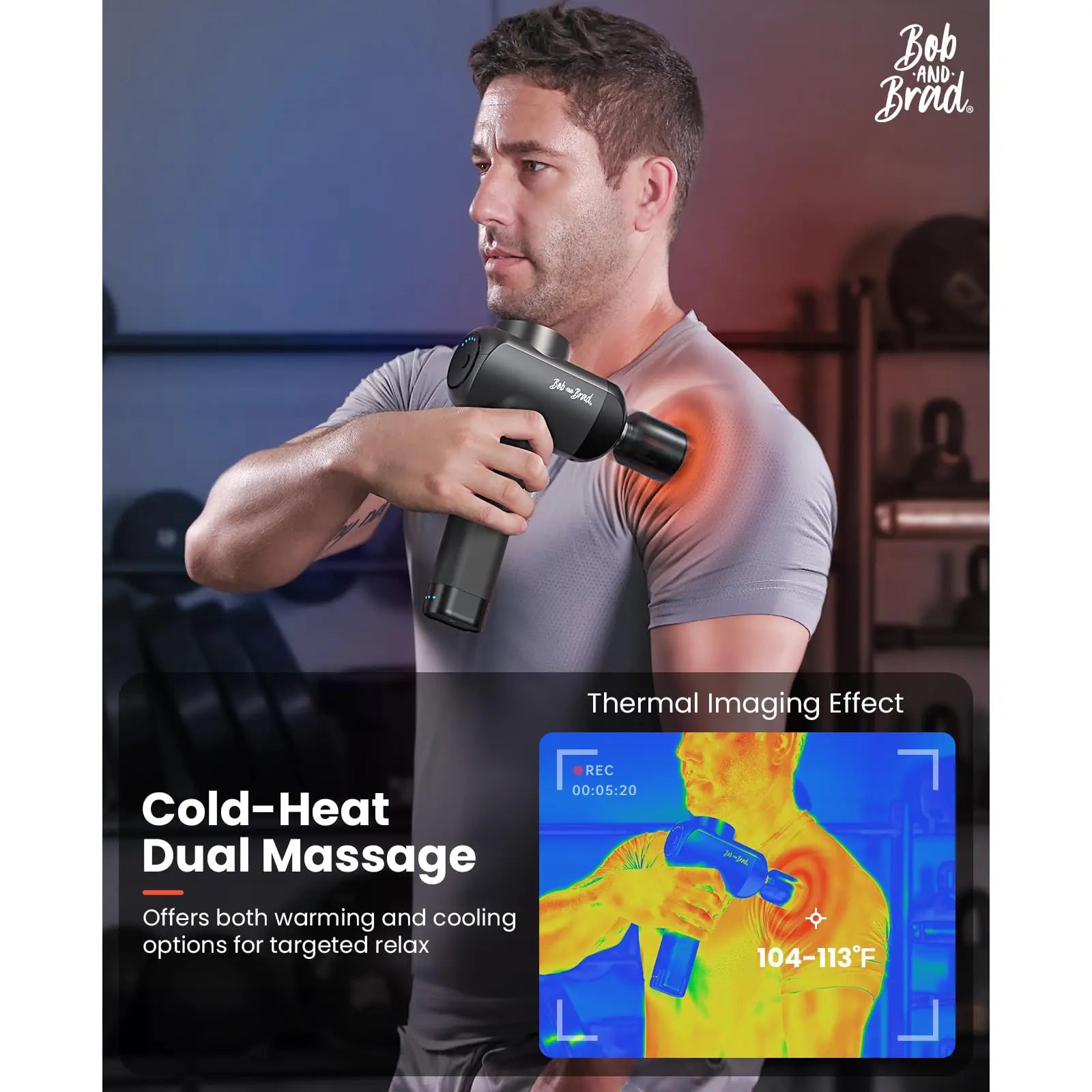 Bob and Brad X6 Pro Massage Gun Deep Tissue Percussion with Metal Head for Athletes, Professional Muscle Massage Gun, Electric Massager Gun with Portable Case The Champ Gear