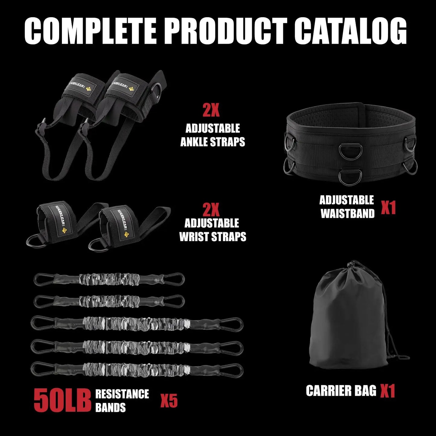 MANUEKLEAR Shadow Boxing Resistance Bands for MMA and Martial Arts, Three Resistance Levels of Full Body Resistance Bands for Boxing Fitness to Enhance Speed and Power The Champ Gear