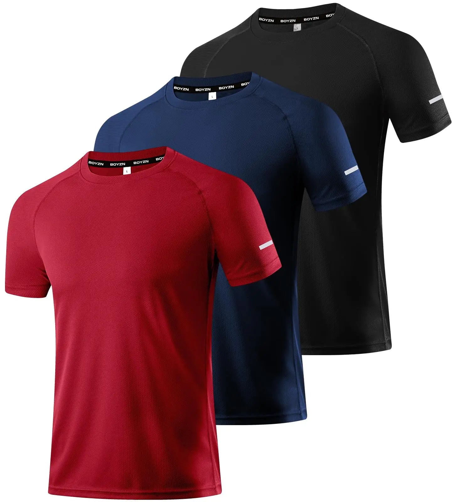 Boyzn 1, 3 or 5 Pack Men's Workout Running Shirts, Dry Fit Moisture Wicking T-Shirts, Sports Gym Athletic Short Sleeve Shirts The Champ Gear