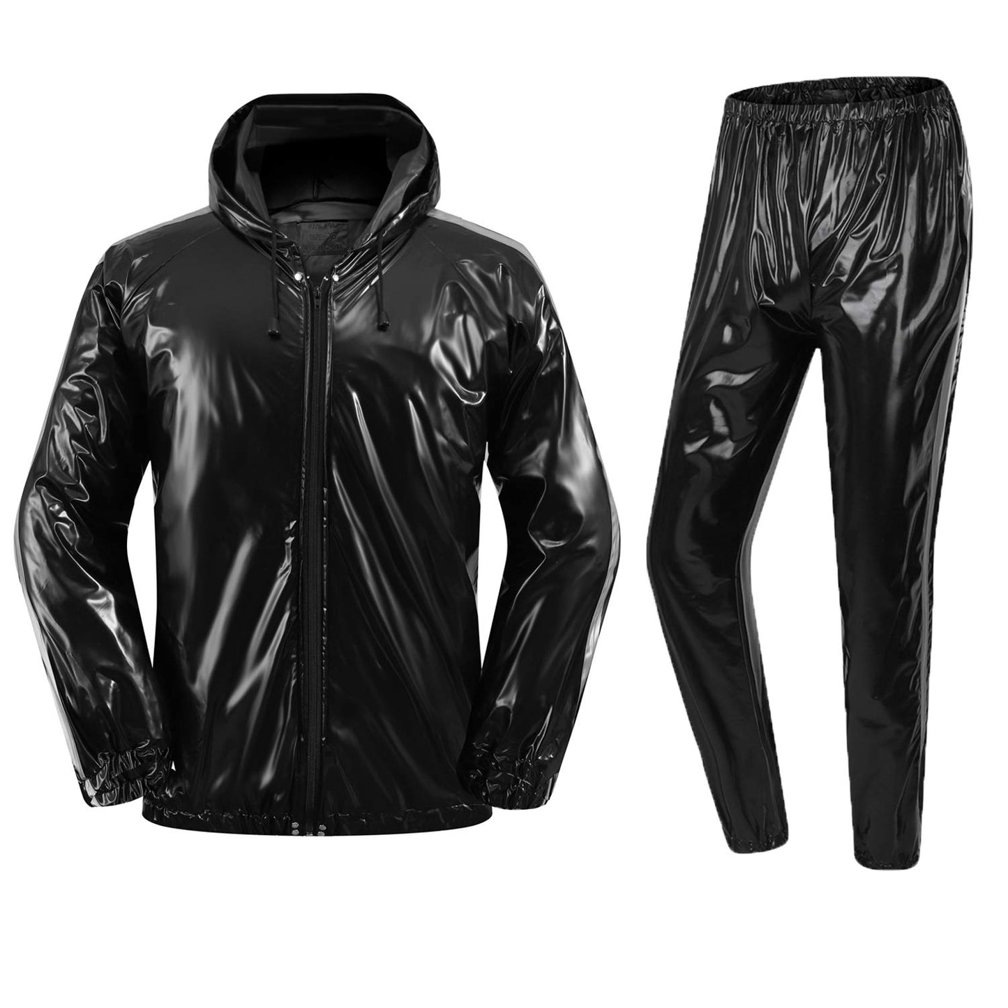 REEDBEEK Anti-Rip Sauna Suit Weight Loss Sweat Suit with Hood Boxing Training Gym Jacket Top Pant Workout Men and Women The Champ Gear