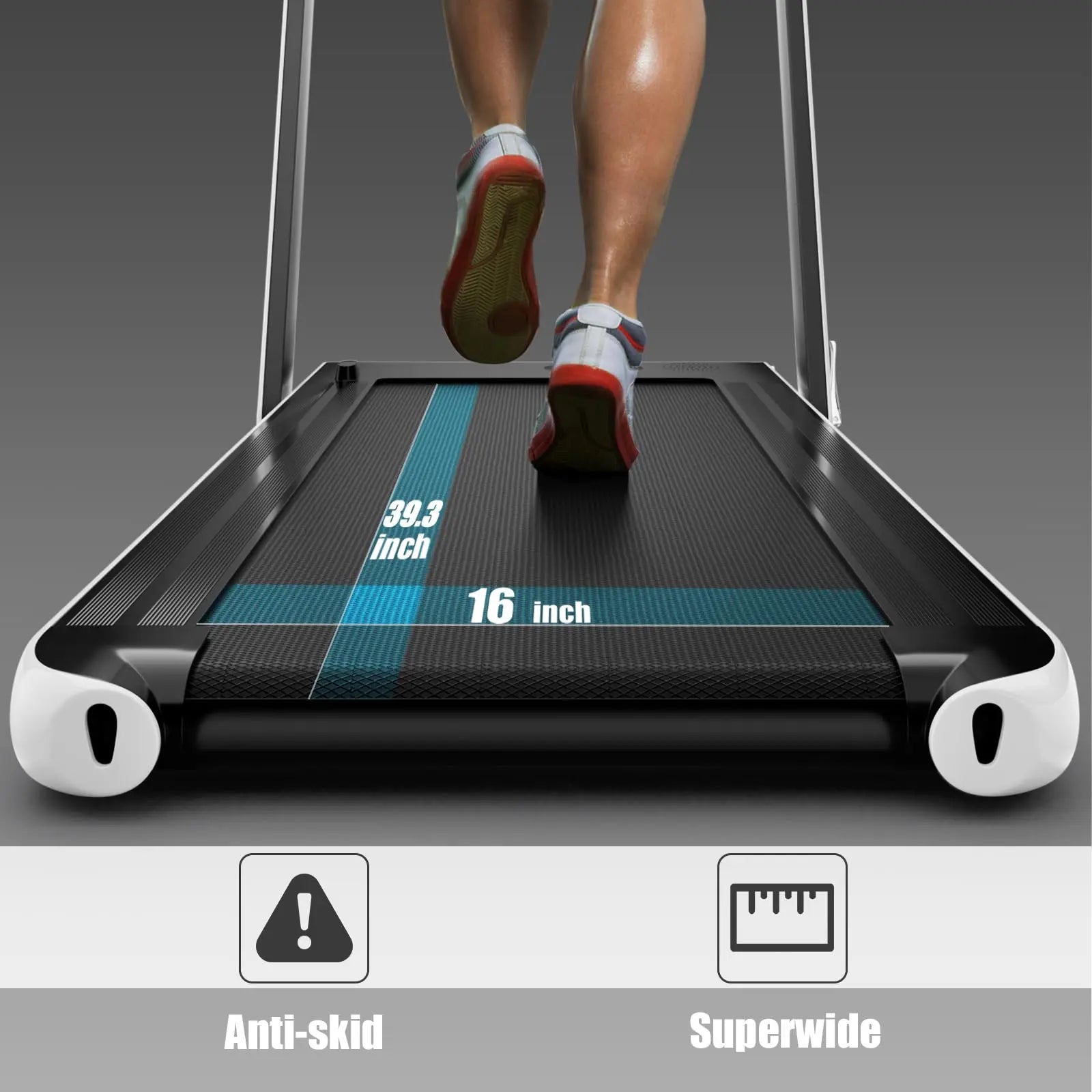 Goplus 2 in 1 Folding Treadmill, 2.25HP Under Desk Electric Treadmill, Installation-Free with Bluetooth Speaker, Remote Control and LED Display, Walking Jogging for Home Office Use The Champ Gear