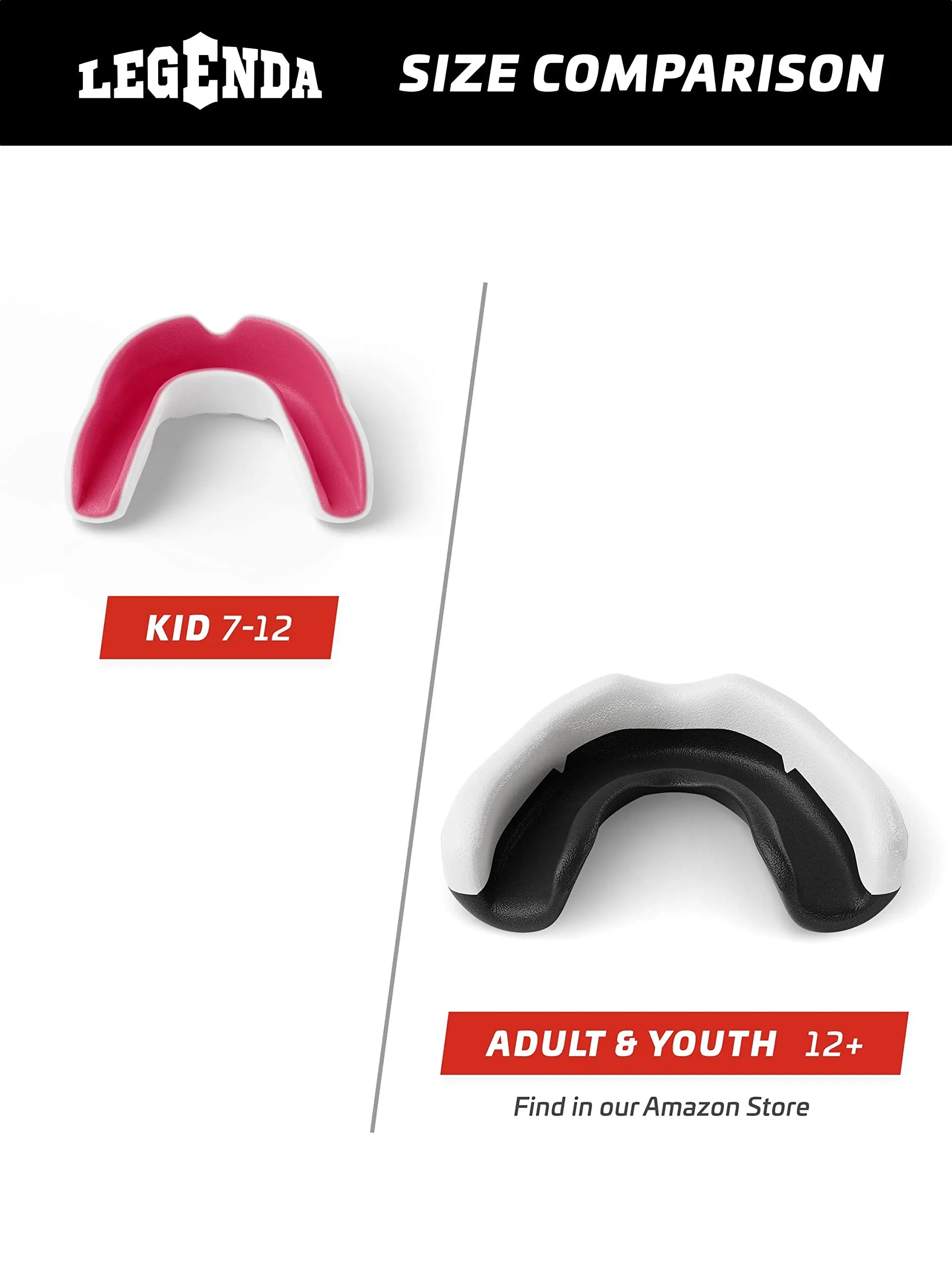Legenda Sports Mouthguard for Kids (w/Case), Professional Mouthguard for Boxing, MMA, Karate, Football, BJJ, Martial Arts, Rugby, Lacrosse, Hockey (White/Blue) The Champ Gear