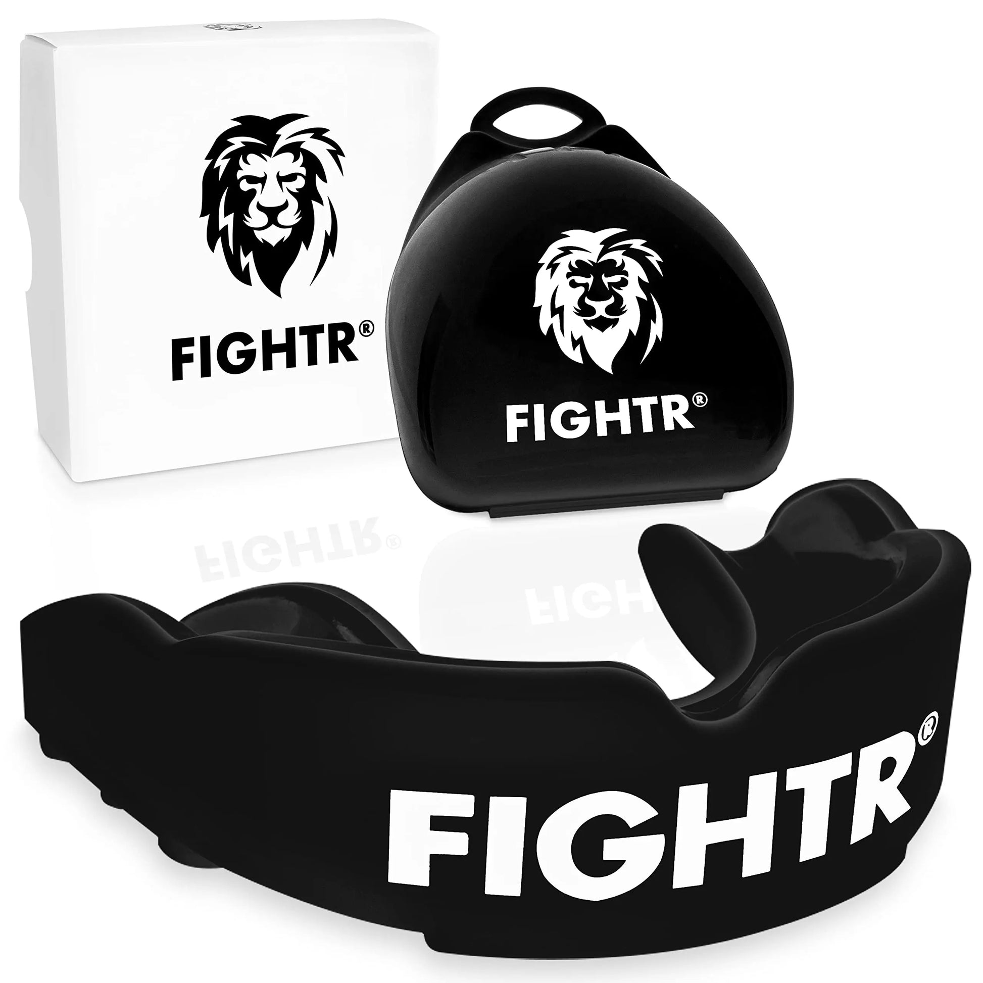 FIGHTR® Premium Mouth Guard - for Excellent Breathing & Easy to fit | Sports Mouth Guard for Boxing, MMA, Football, Lacrosse, Hockey and Other Sports | incl. hygienic Box The Champ Gear