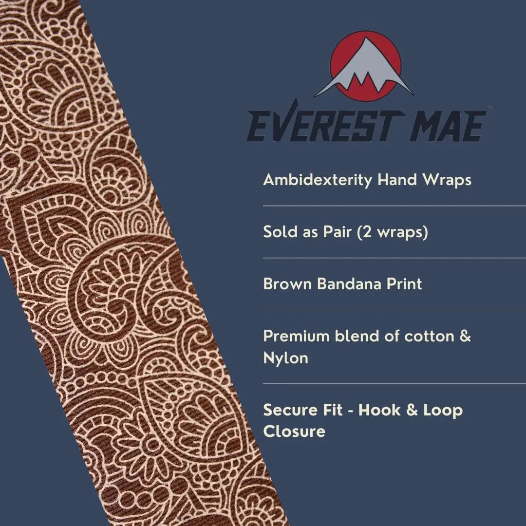 Everest MAE Hand Wraps 4.5 Meter 180 Inches Elasticated Thumb Loop Bandages Inner Gloves, Muay Thai MMA Kickboxing Martial Arts The Champ Gear