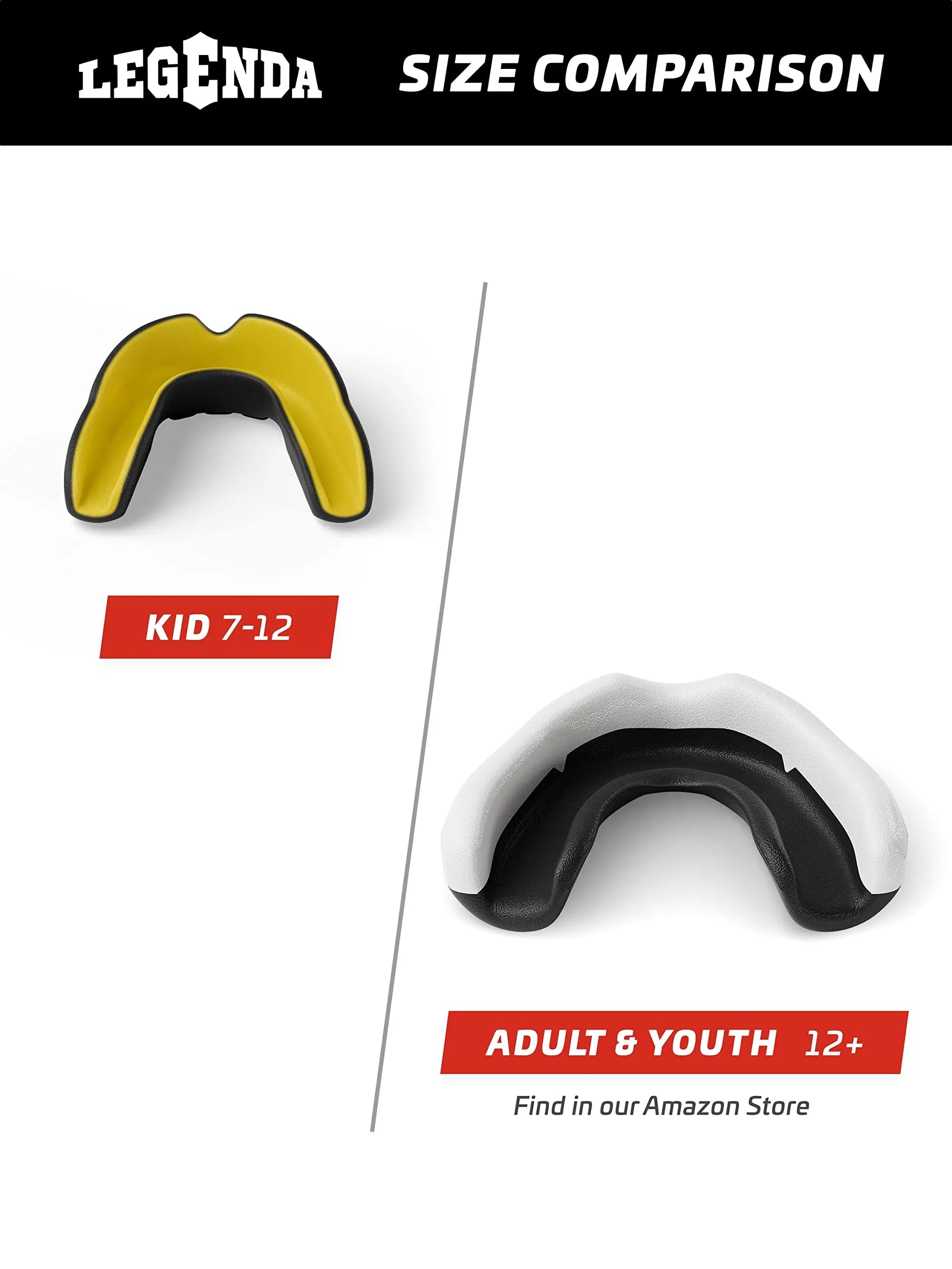 Legenda Sports Mouthguard for Kids (w/Case), Professional Mouthguard for Boxing, MMA, Karate, Football, BJJ, Martial Arts, Rugby, Lacrosse, Hockey (White/Blue) The Champ Gear