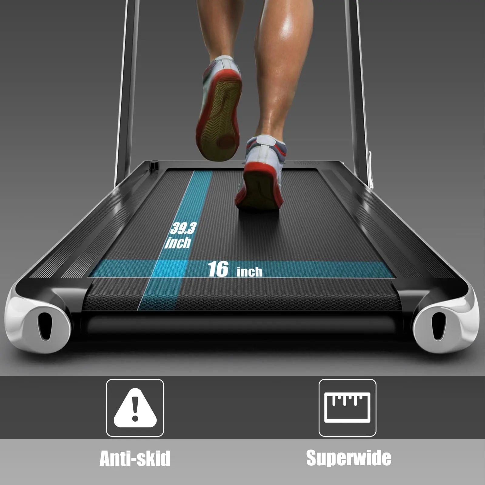 Goplus 2 in 1 Folding Treadmill, 2.25HP Under Desk Electric Treadmill, Installation-Free with Bluetooth Speaker, Remote Control and LED Display, Walking Jogging for Home Office Use The Champ Gear