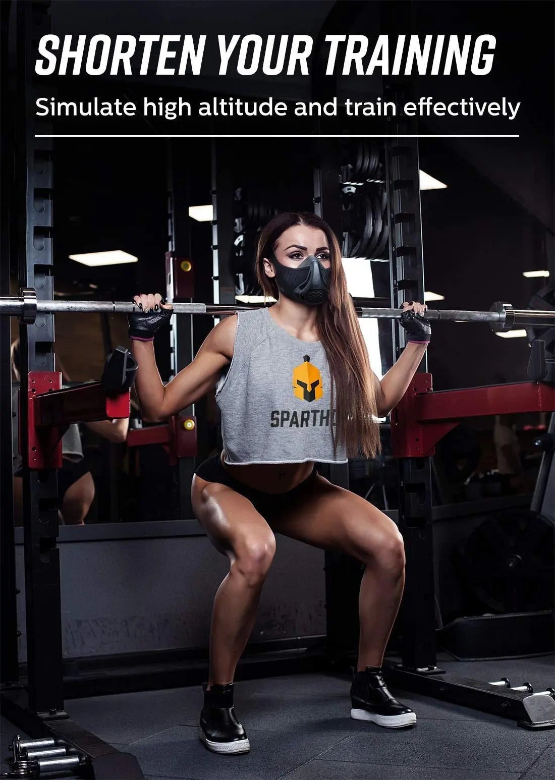 Sparthos High Altitude Mask - Simulate High Altitudes - for Gym, Cardio, Fitness, Running, Endurance and HIIT Training [16 Breathing Levels] The Champ Gear