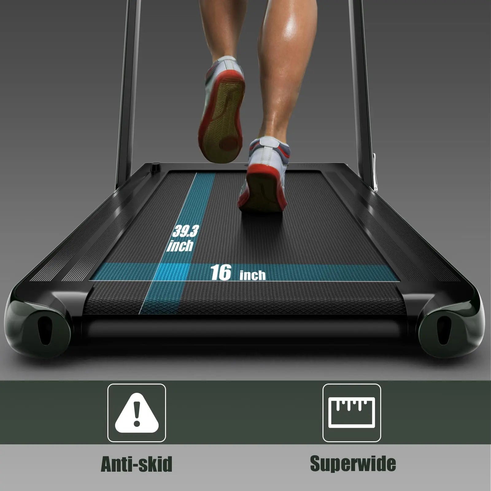 Goplus 2 in 1 Folding Treadmill, 2.25HP Under Desk Electric Treadmill, Installation-Free with Bluetooth Speaker, Remote Control and LED Display, Walking Jogging for Home Office Use The Champ Gear
