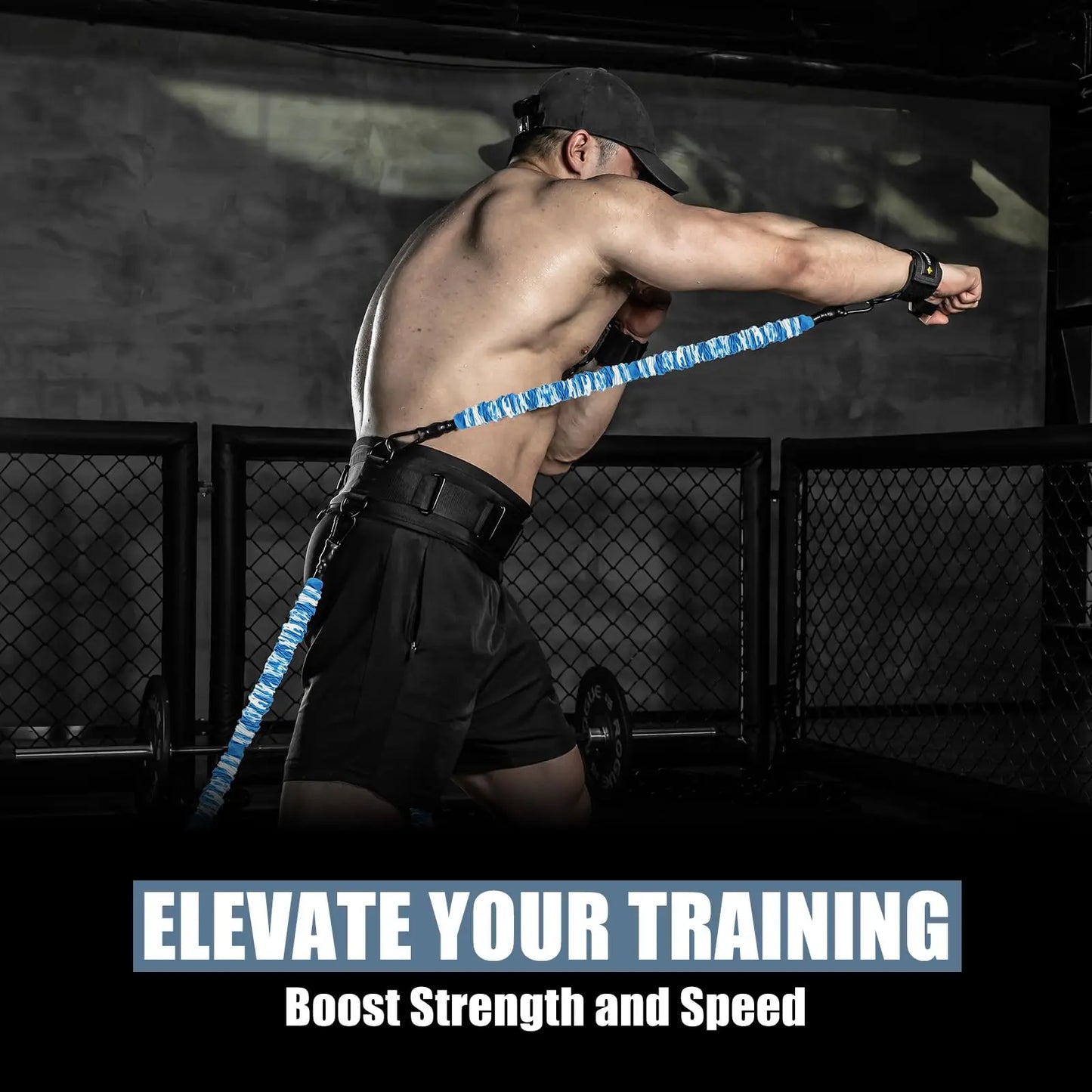 MANUEKLEAR Shadow Boxing Resistance Bands for MMA and Martial Arts, Three Resistance Levels of Full Body Resistance Bands for Boxing Fitness to Enhance Speed and Power The Champ Gear