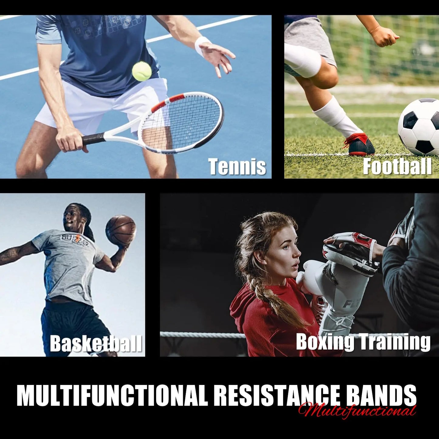 MANUEKLEAR Shadow Boxing Resistance Bands for MMA and Martial Arts, Three Resistance Levels of Full Body Resistance Bands for Boxing Fitness to Enhance Speed and Power The Champ Gear