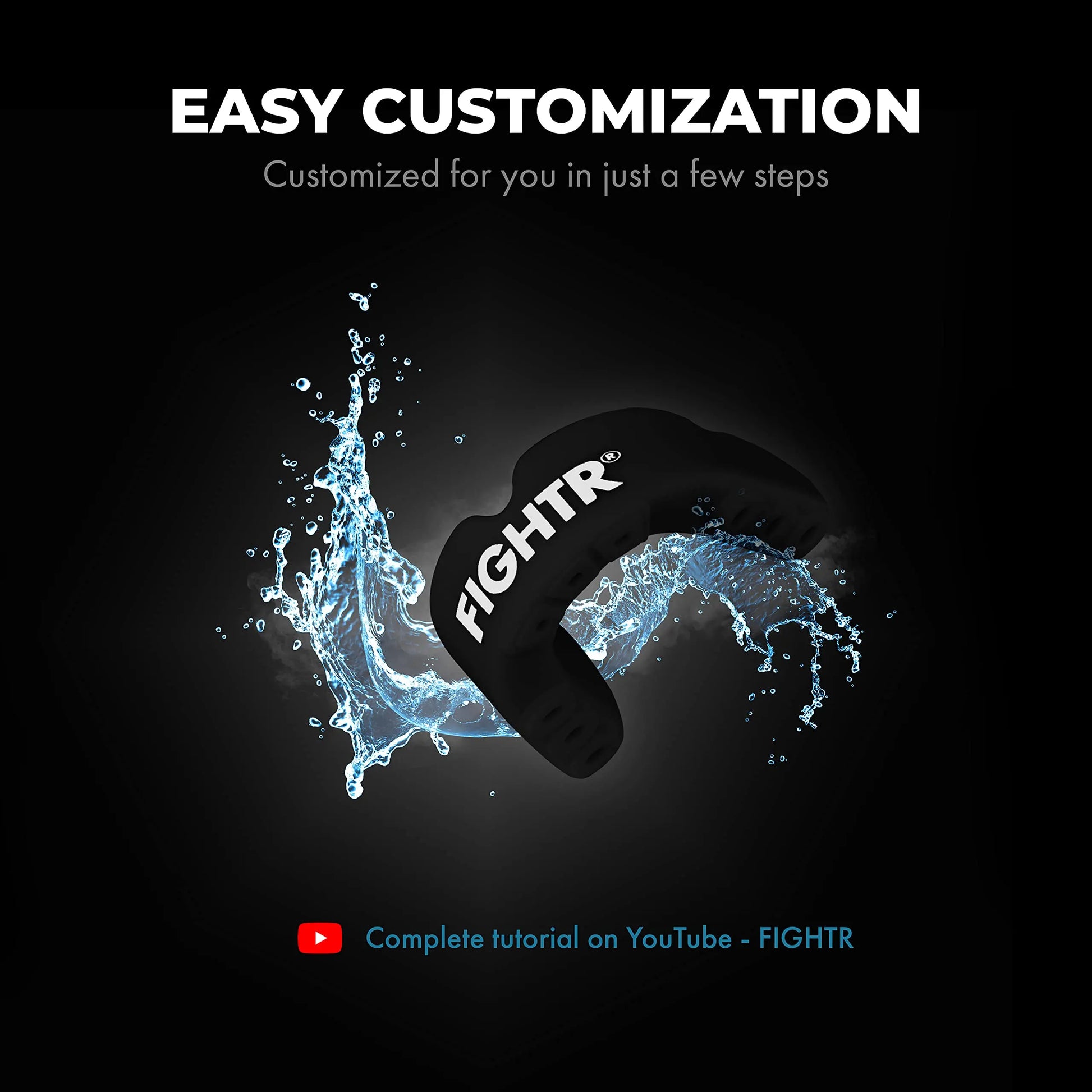 FIGHTR® Premium Mouth Guard - for Excellent Breathing & Easy to fit | Sports Mouth Guard for Boxing, MMA, Football, Lacrosse, Hockey and Other Sports | incl. hygienic Box The Champ Gear