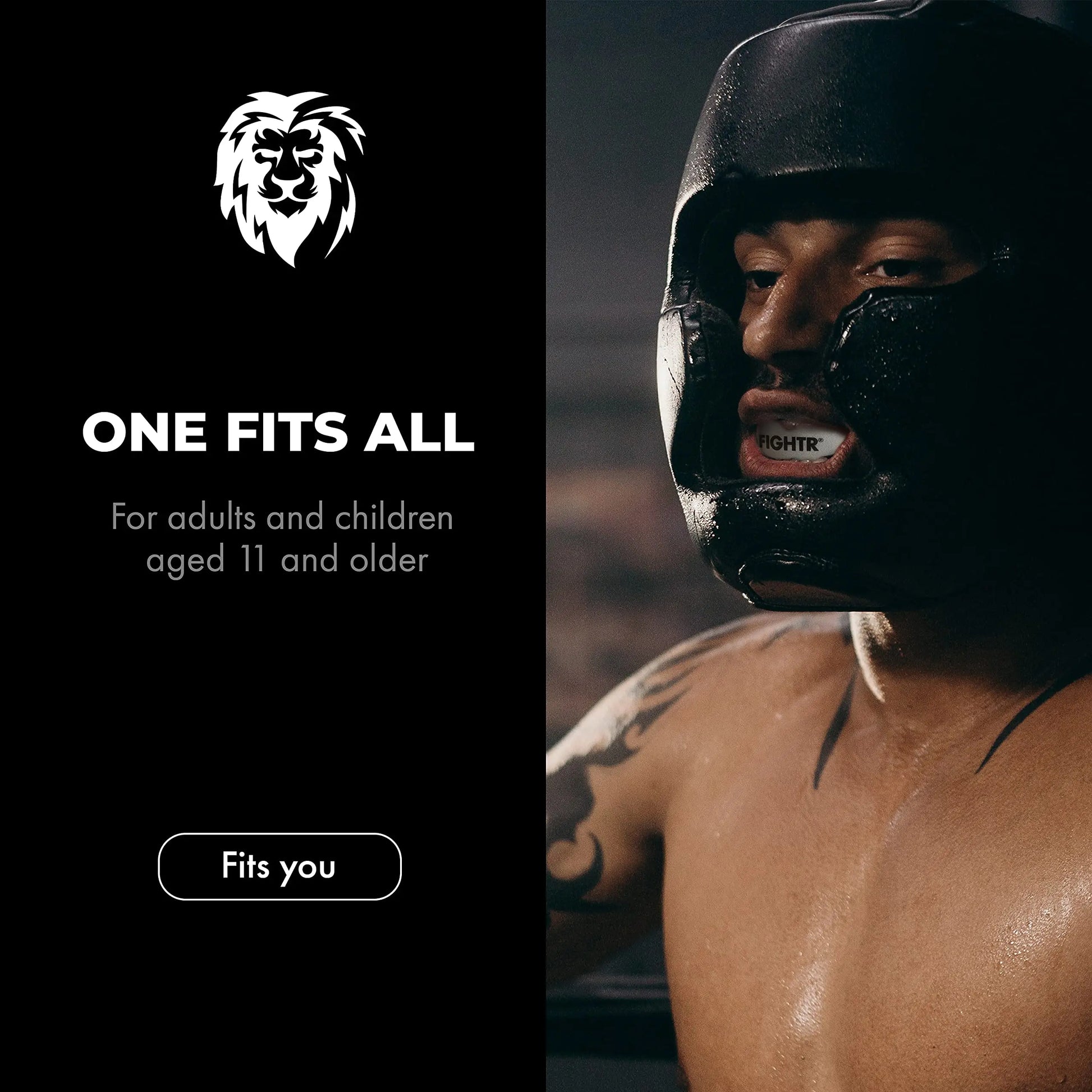 FIGHTR® Premium Mouth Guard - for Excellent Breathing & Easy to fit | Sports Mouth Guard for Boxing, MMA, Football, Lacrosse, Hockey and Other Sports | incl. hygienic Box The Champ Gear