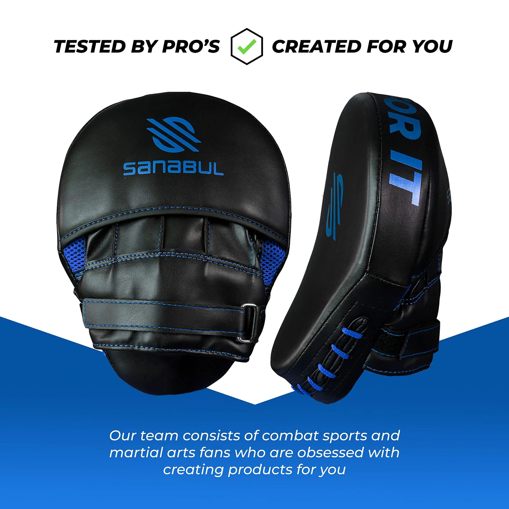 Sanabul Essential Curved Punching Mitts for Boxing, MMA Muay Thai Boxing Pads for Training, Punch Focus Mitts, Hand Pads Sparring Gear, Strike Shield The Champ Gear