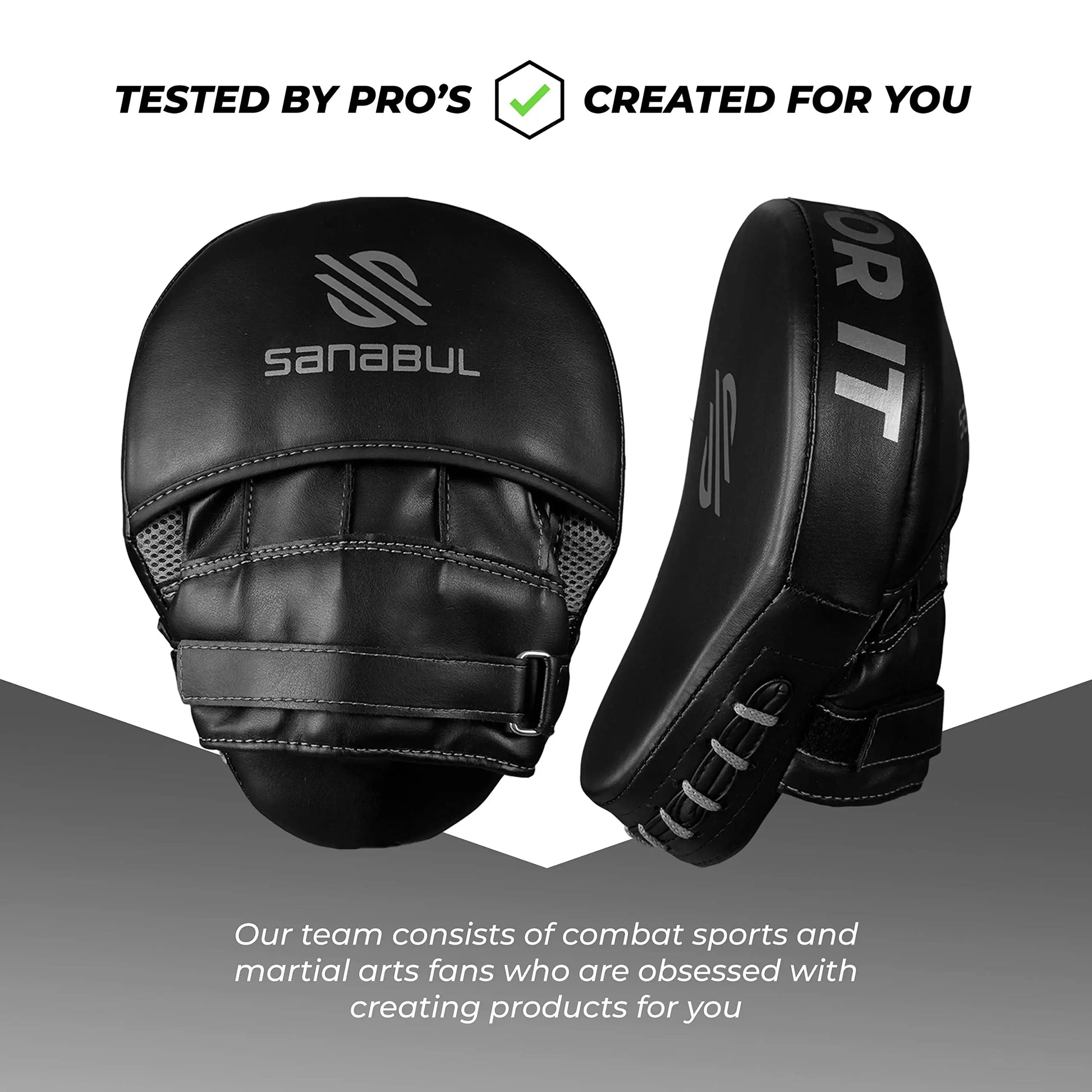 Sanabul Essential Curved Punching Mitts for Boxing, MMA Muay Thai Boxing Pads for Training, Punch Focus Mitts, Hand Pads Sparring Gear, Strike Shield The Champ Gear