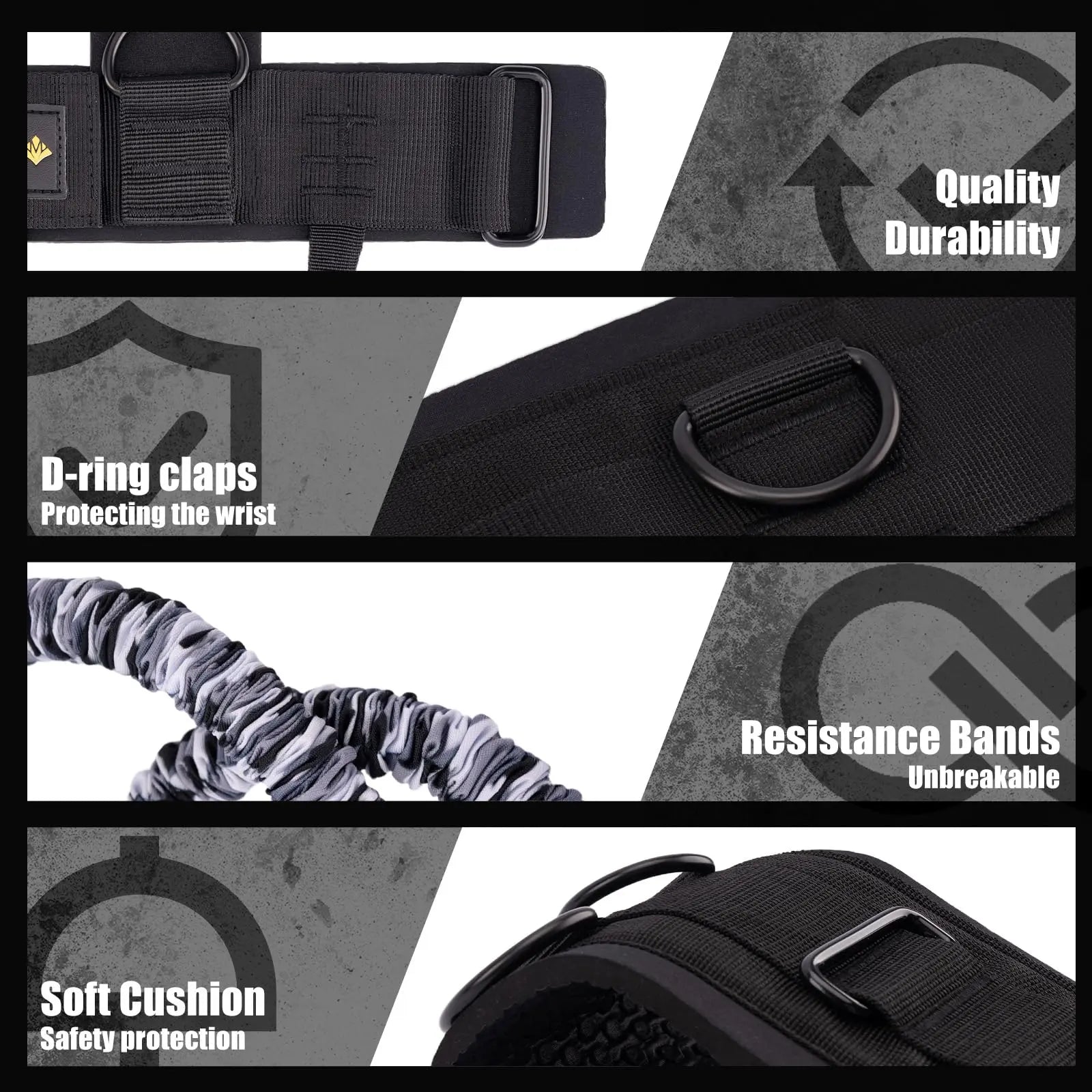 MANUEKLEAR Shadow Boxing Resistance Bands for MMA and Martial Arts, Three Resistance Levels of Full Body Resistance Bands for Boxing Fitness to Enhance Speed and Power The Champ Gear