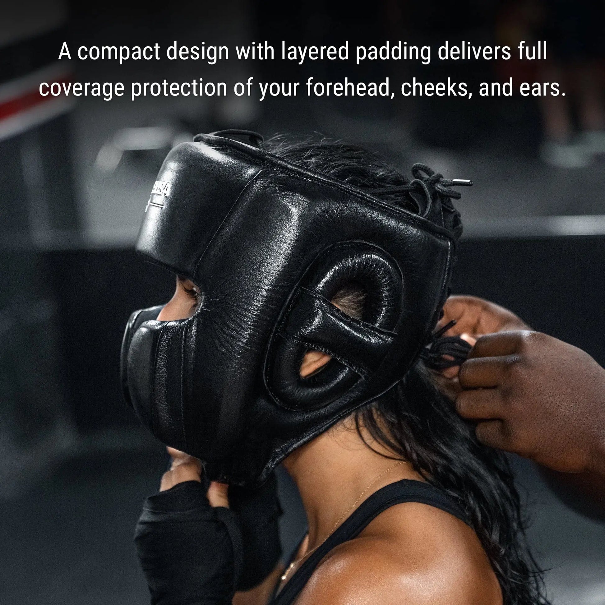 Hayabusa Pro Traditional Leather Boxing Headgear Adjustable - Black The Champ Gear